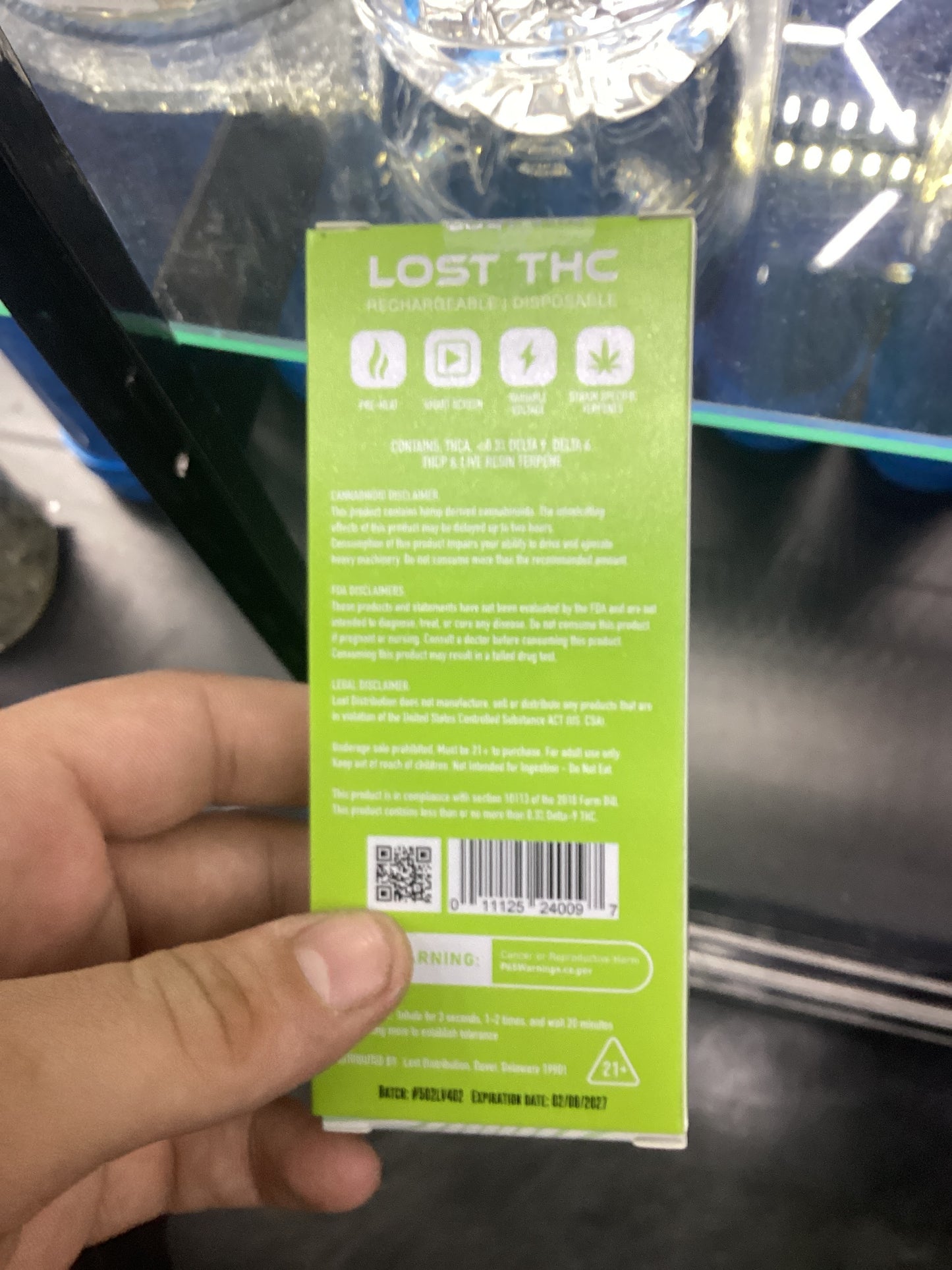 Lost thc melted diamonds 3g og kush sativa