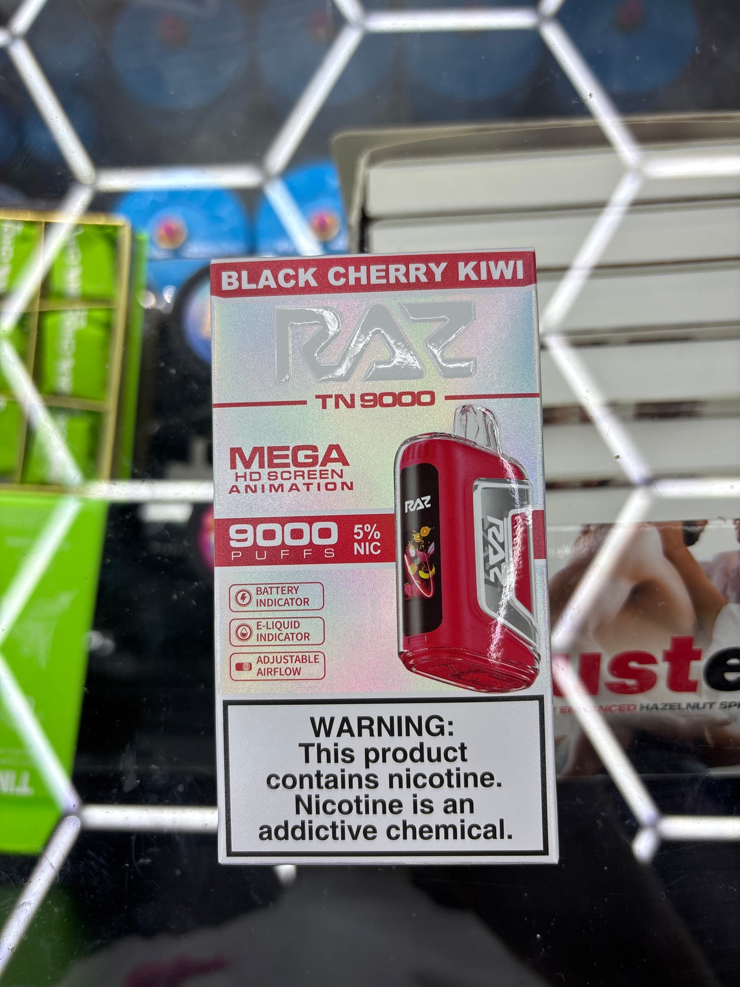 Raz 9000puffs black cherry kiwi