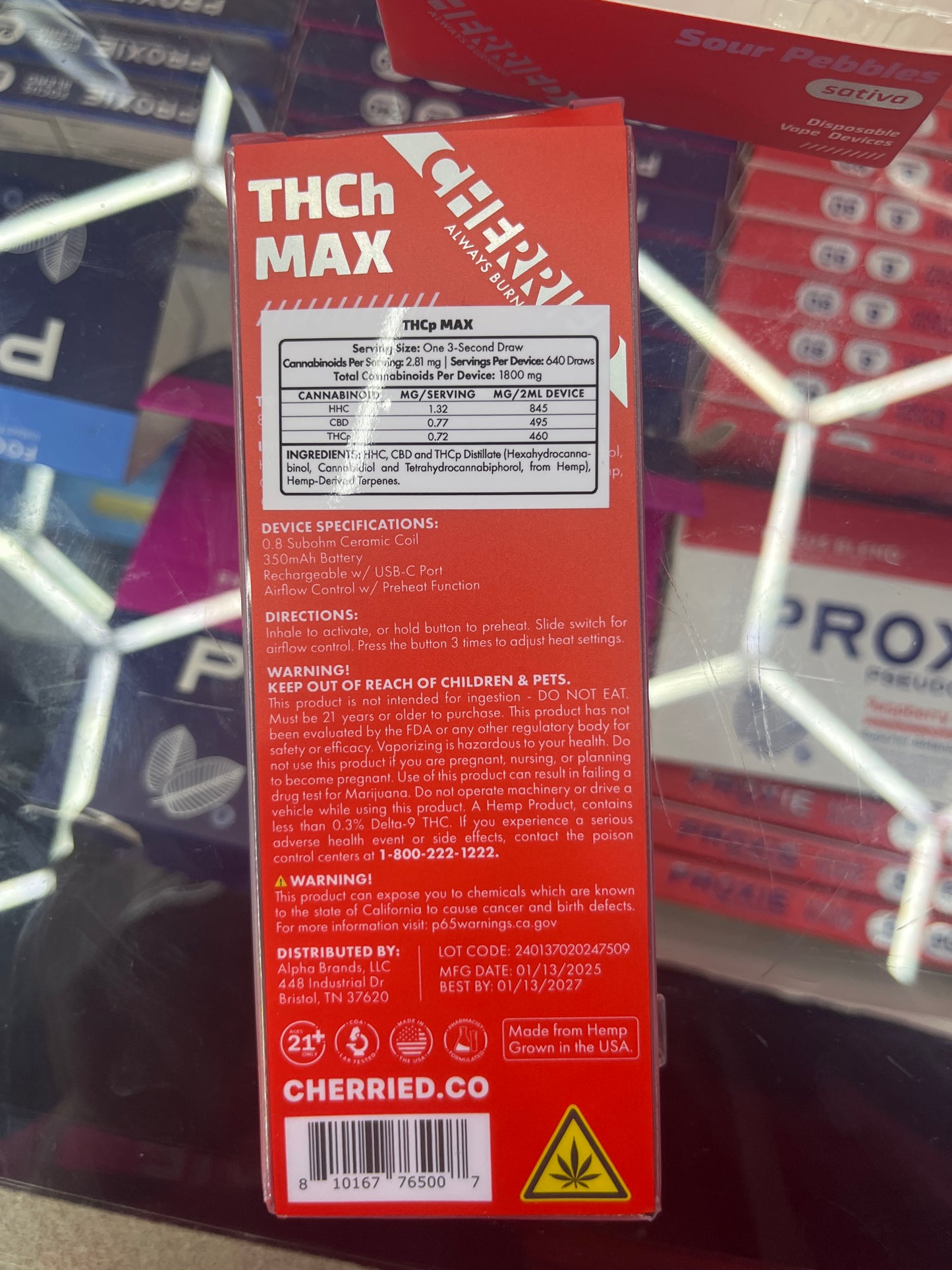 Cherried thcp max 2g dispo space cake hybrid