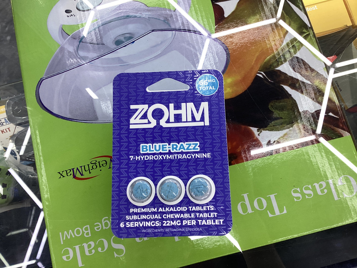 7 ohm 7 hydroxy tablets blue razz 22mg