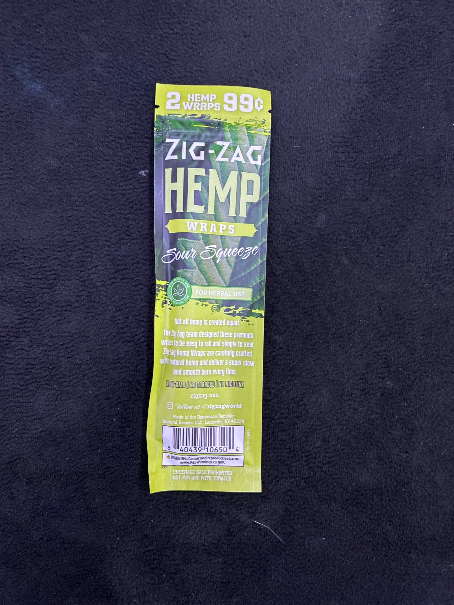 Zig-Zag hemp wraps sour squeeze