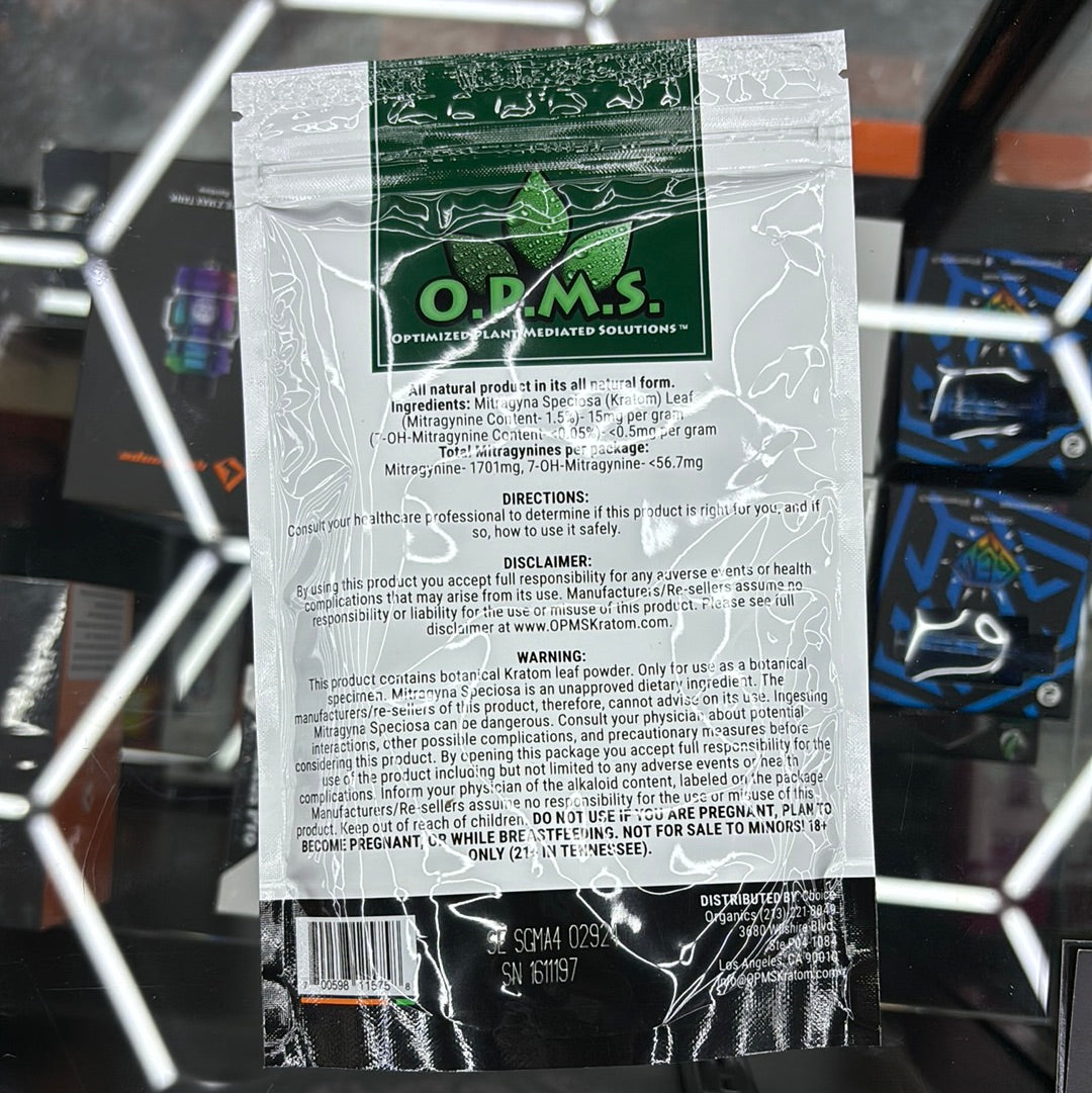 Opms Malay kratom powder 4oz silver