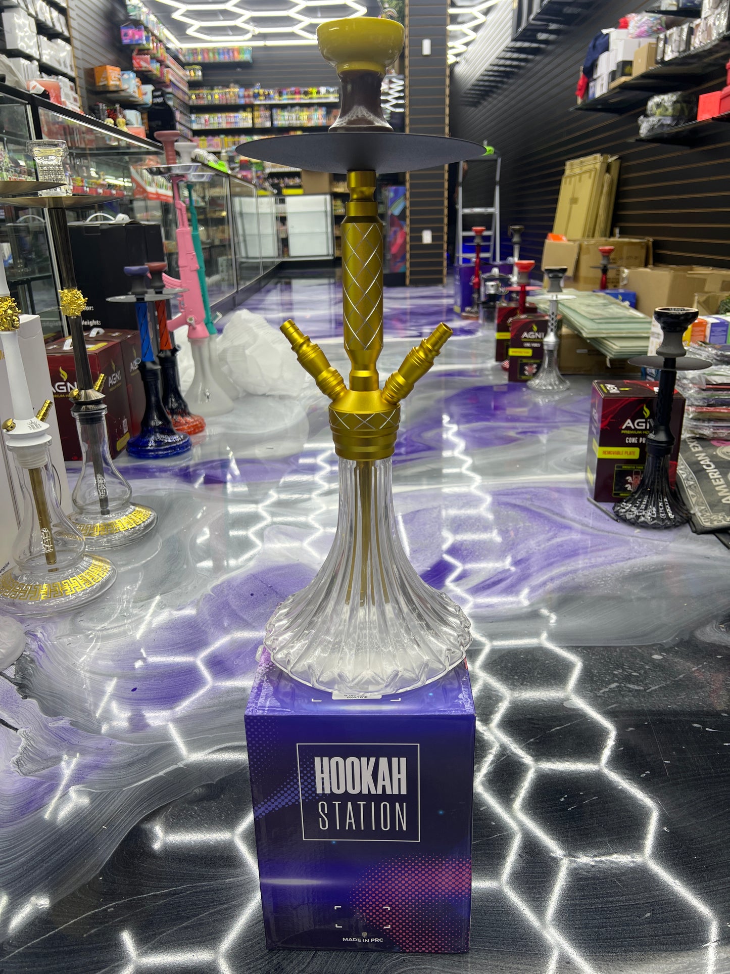 Hookah station dual yellow