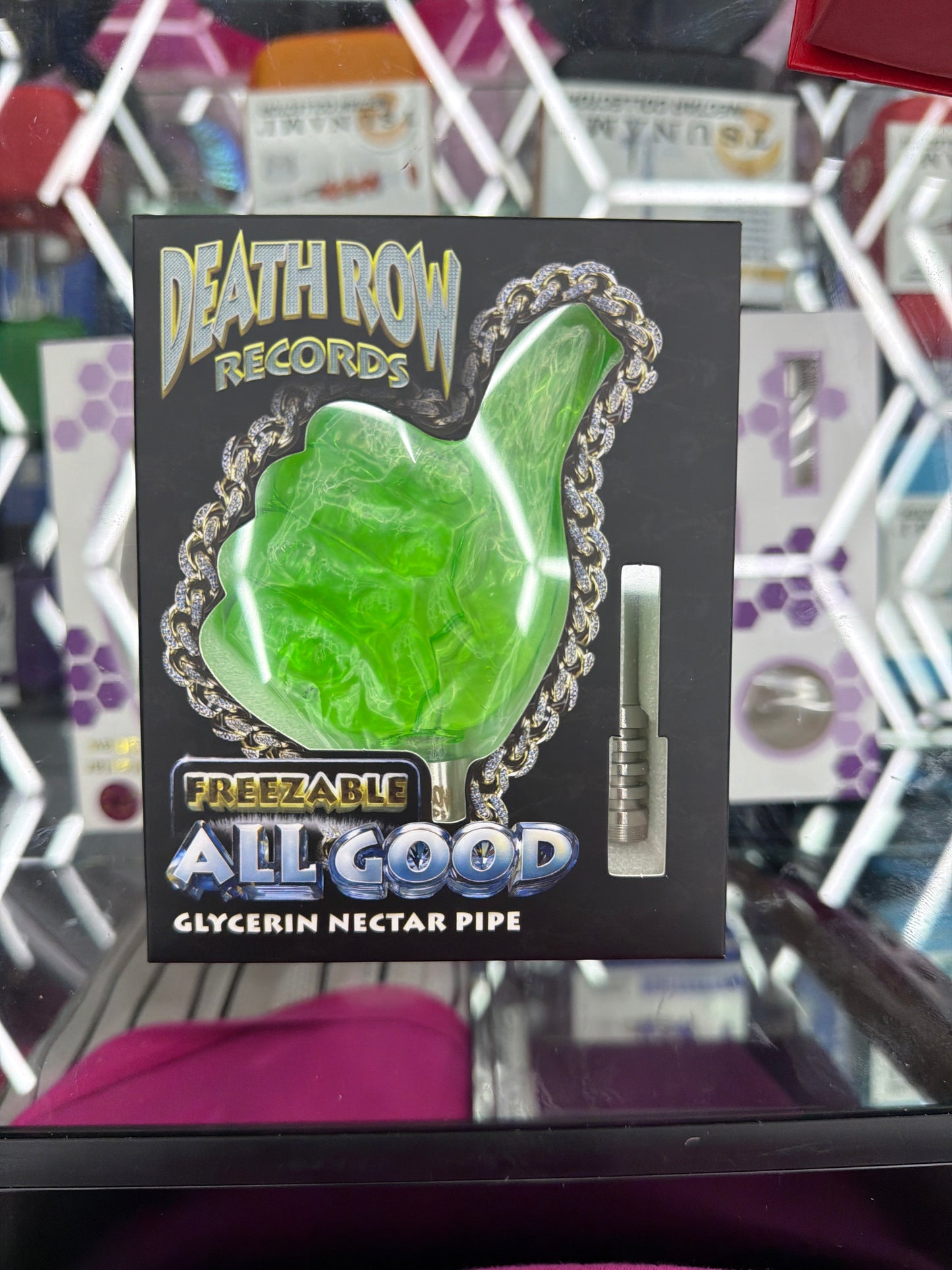 DEATH ROW RECORDS | 4" Freeze Thumbs Up Necture Pipe W/ Screw Tip