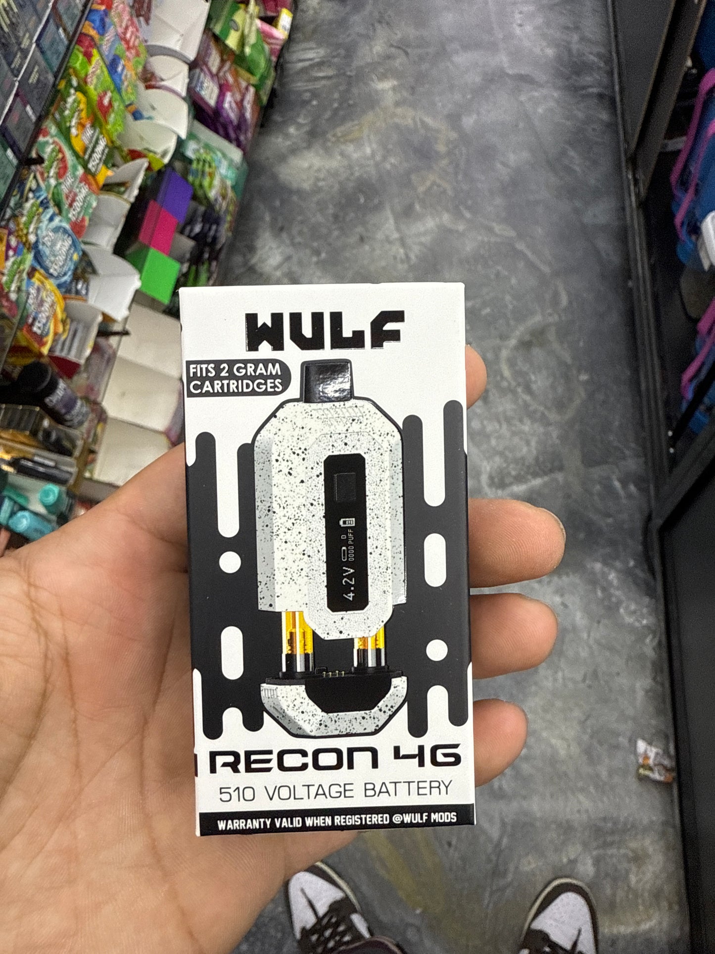Wulf recon 4g 510 voltage battery fits 2 g cartridges