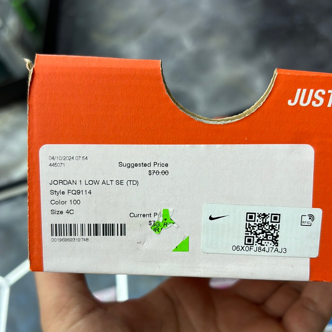Jordan one low ALT SE TD style FQ9114 4c 