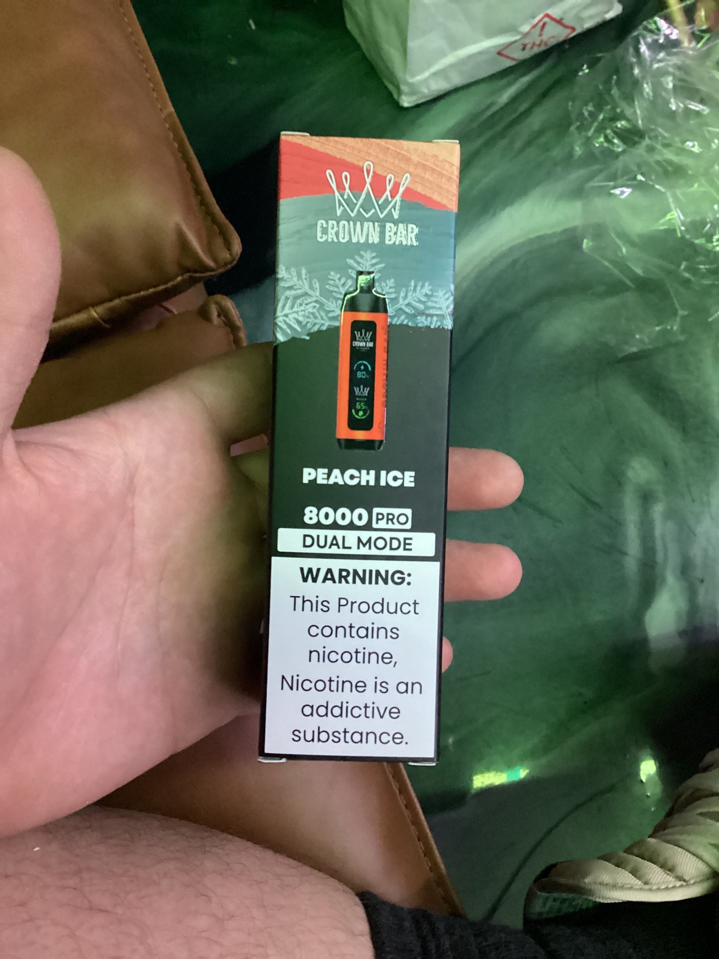 Al fakher crown bar peach ice 8000puffs