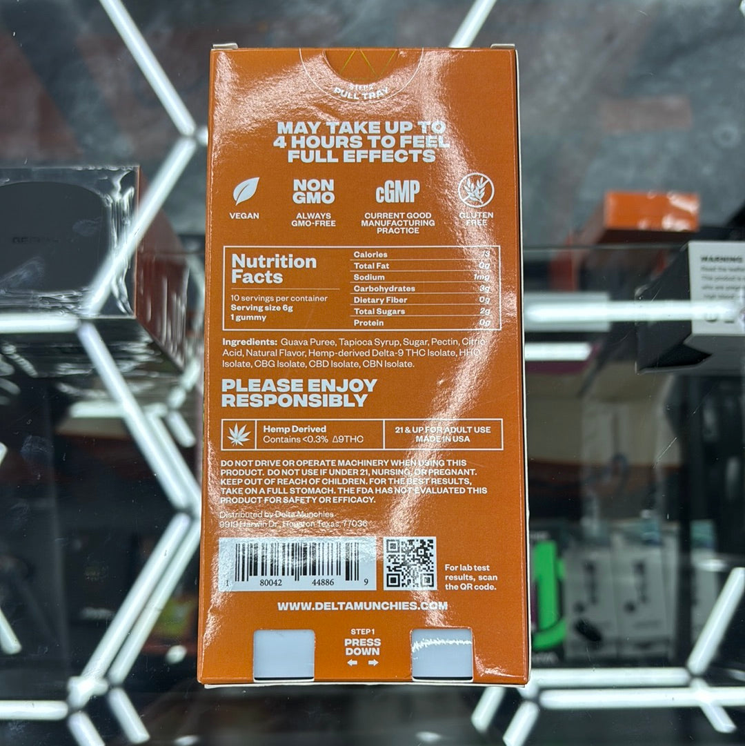 Munchies fruit jam gummies tropical passion 10 gummy’s per pack 1000MG