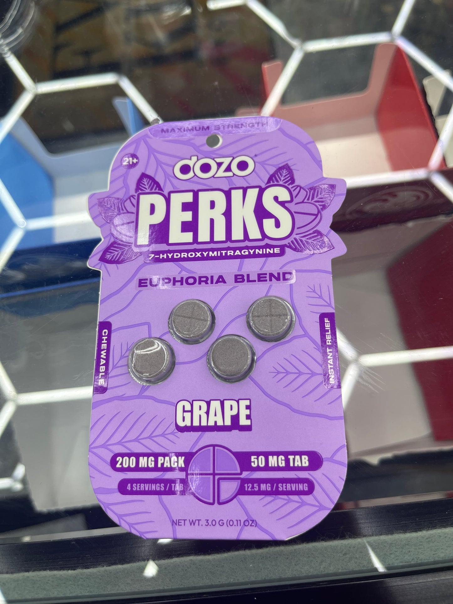 Dozo perk 7-hydromitragynine 200mg/50mg serving euphoria blend grape