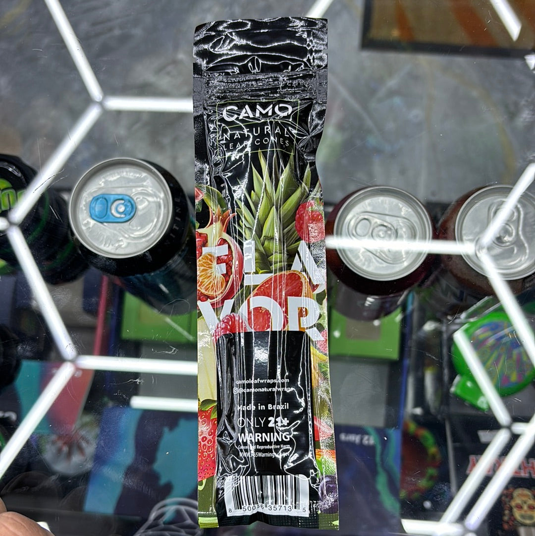 Camo natural, natural leaf cones, 4 cones