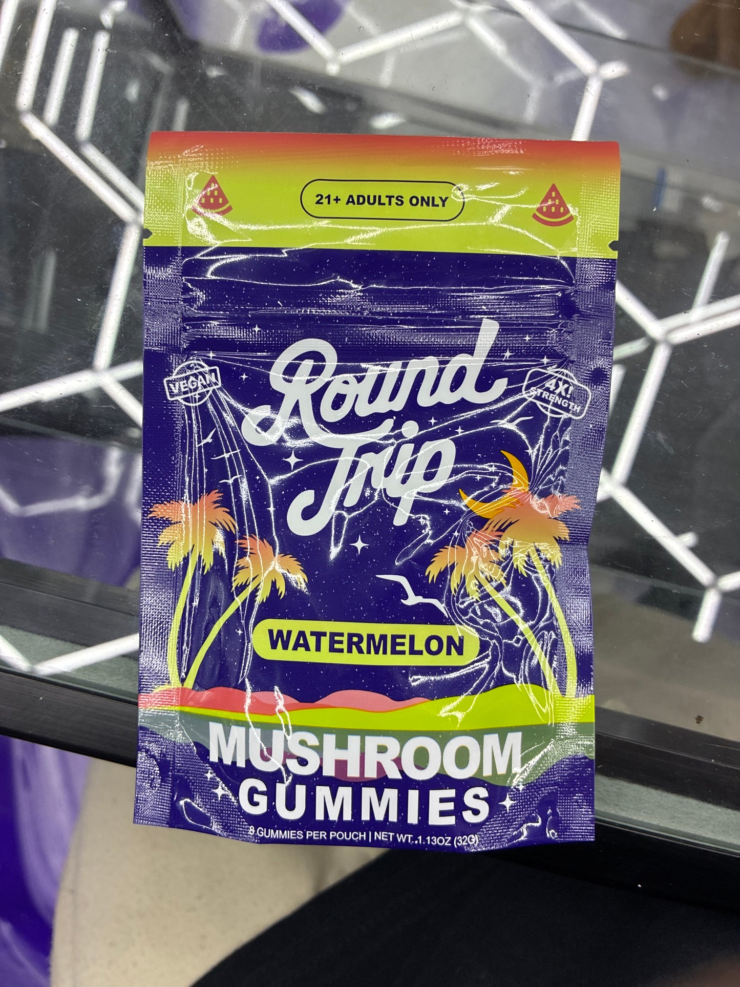 Round trip mushroom gummies 8ct watermelon
