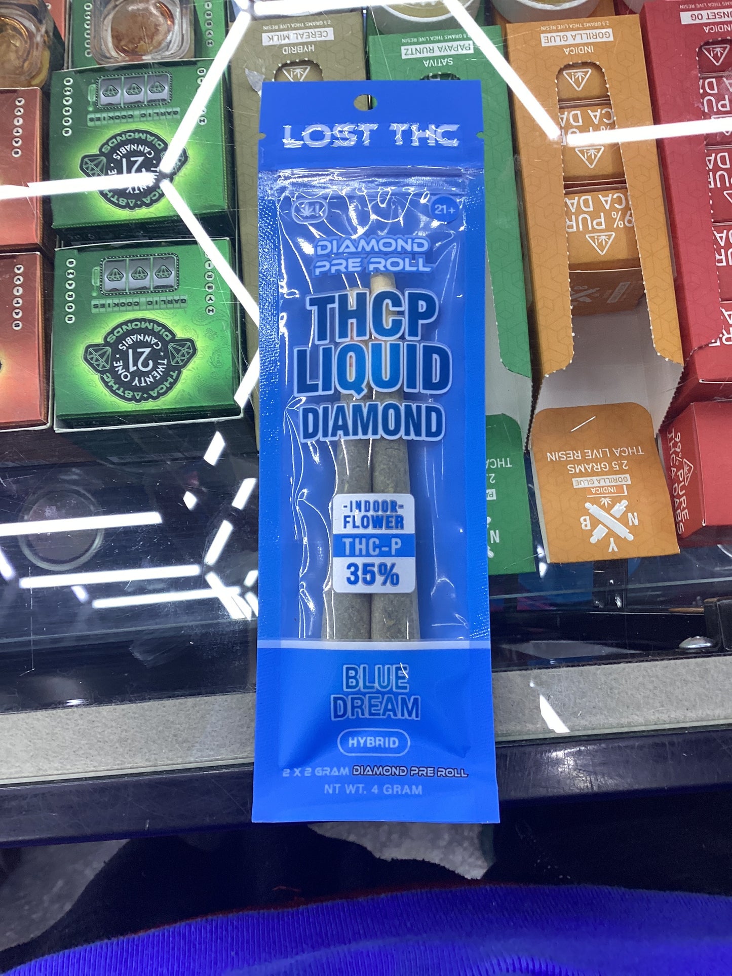 Lost thc-p pre-rolls, thcp liquid diamonds blue dream hybrid