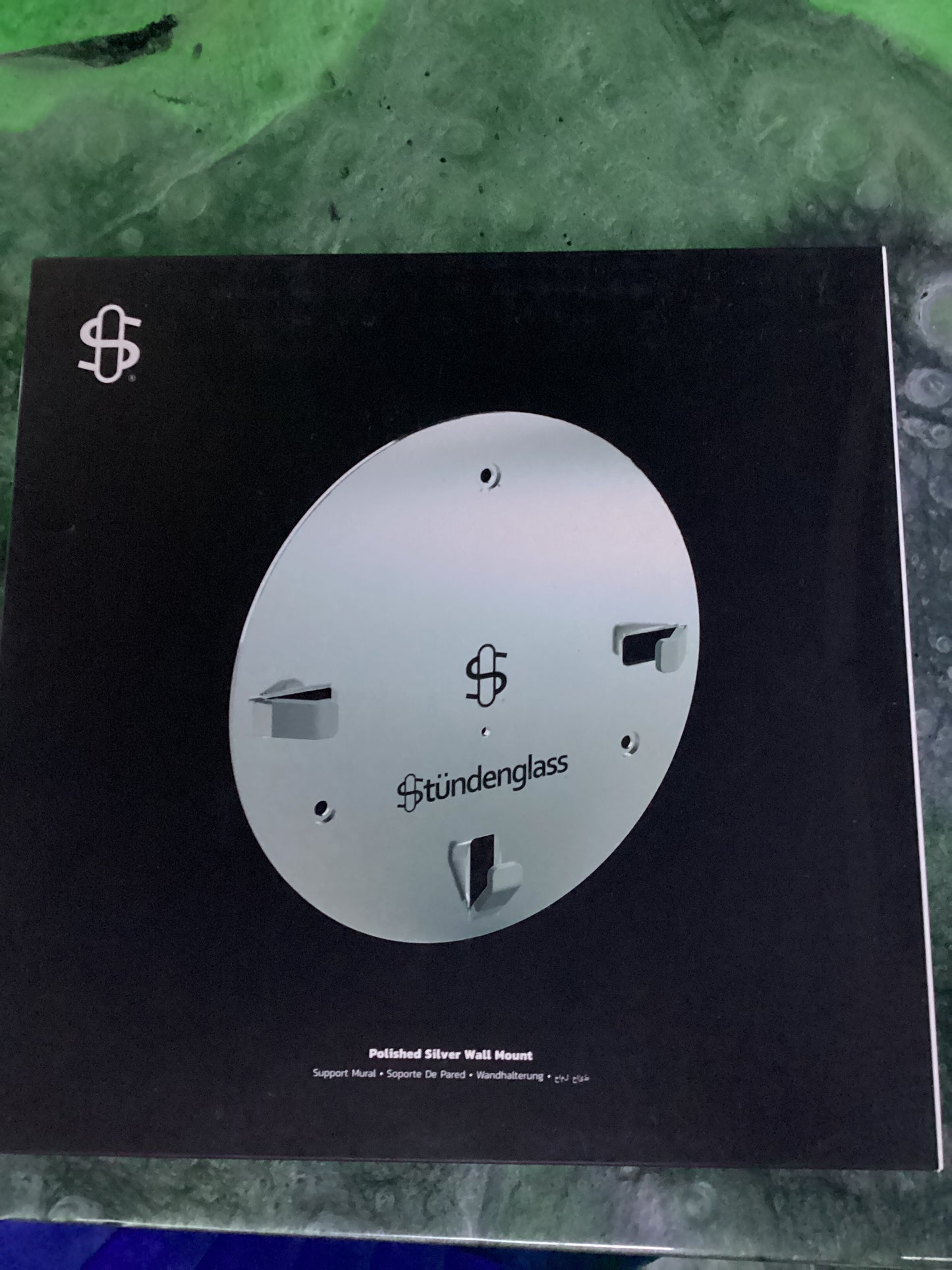 Stundenglass polished silver wall mount