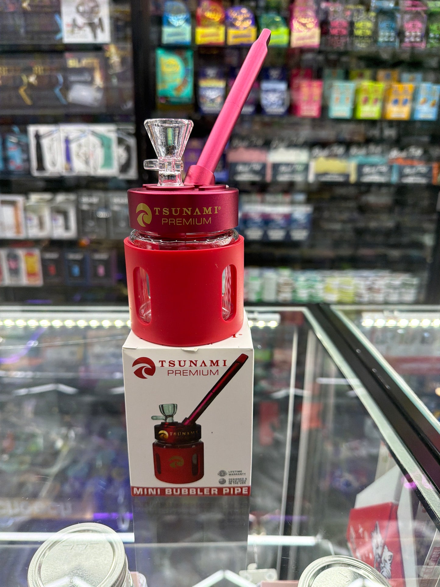 Tsunami Premium Mini Bubbler Pipe Red