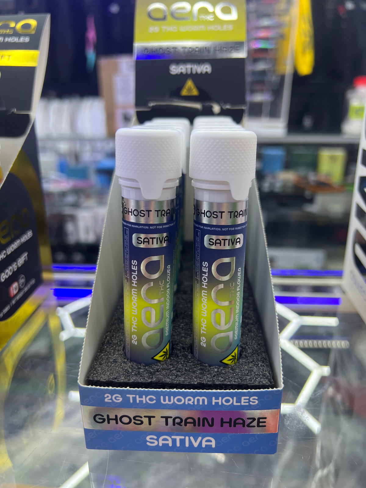 Aera d8/thcp worm holes preroll 2g ghost train haze