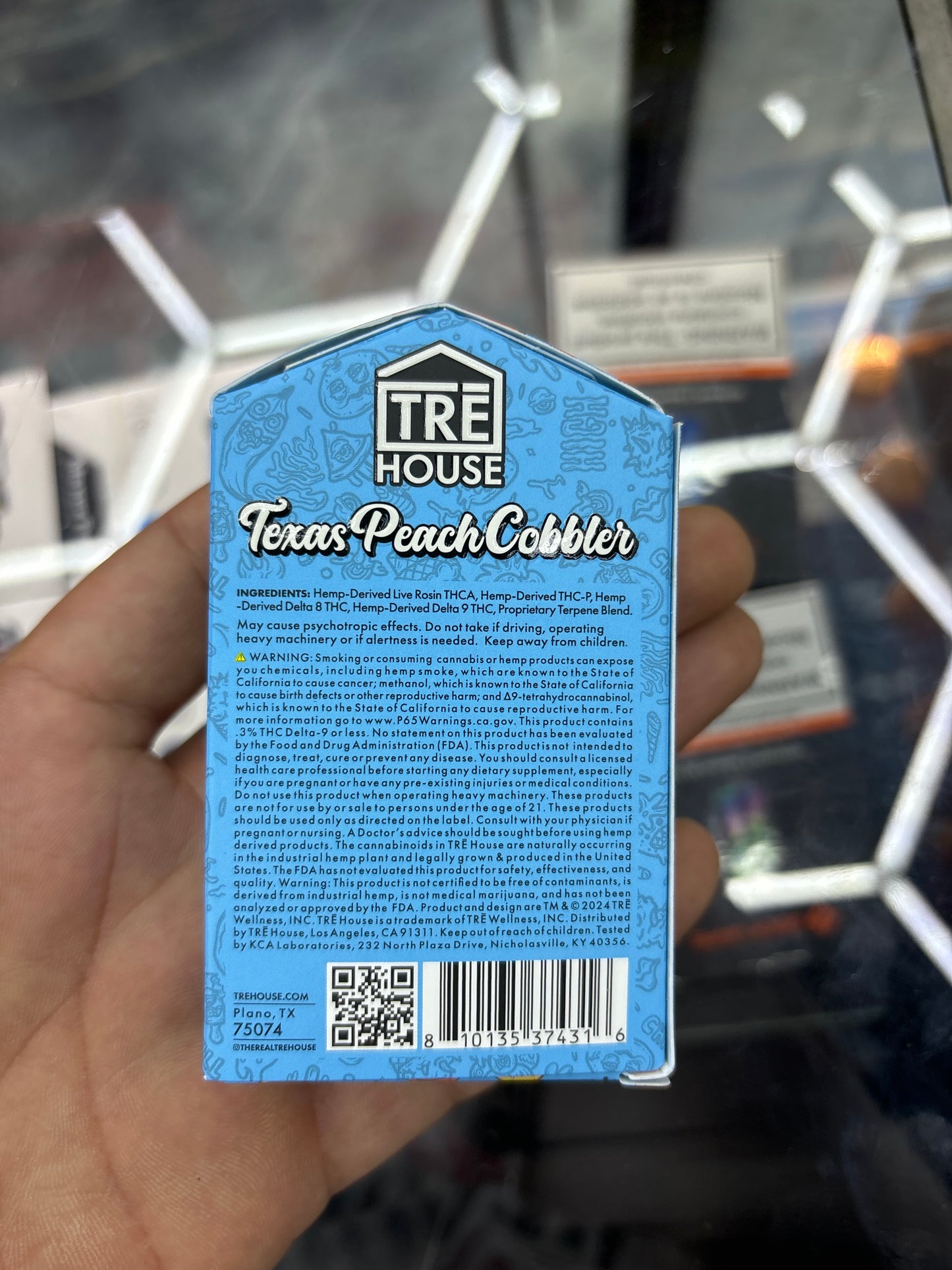 Tre house THCA live rosin Texas peach cobbler hybrid