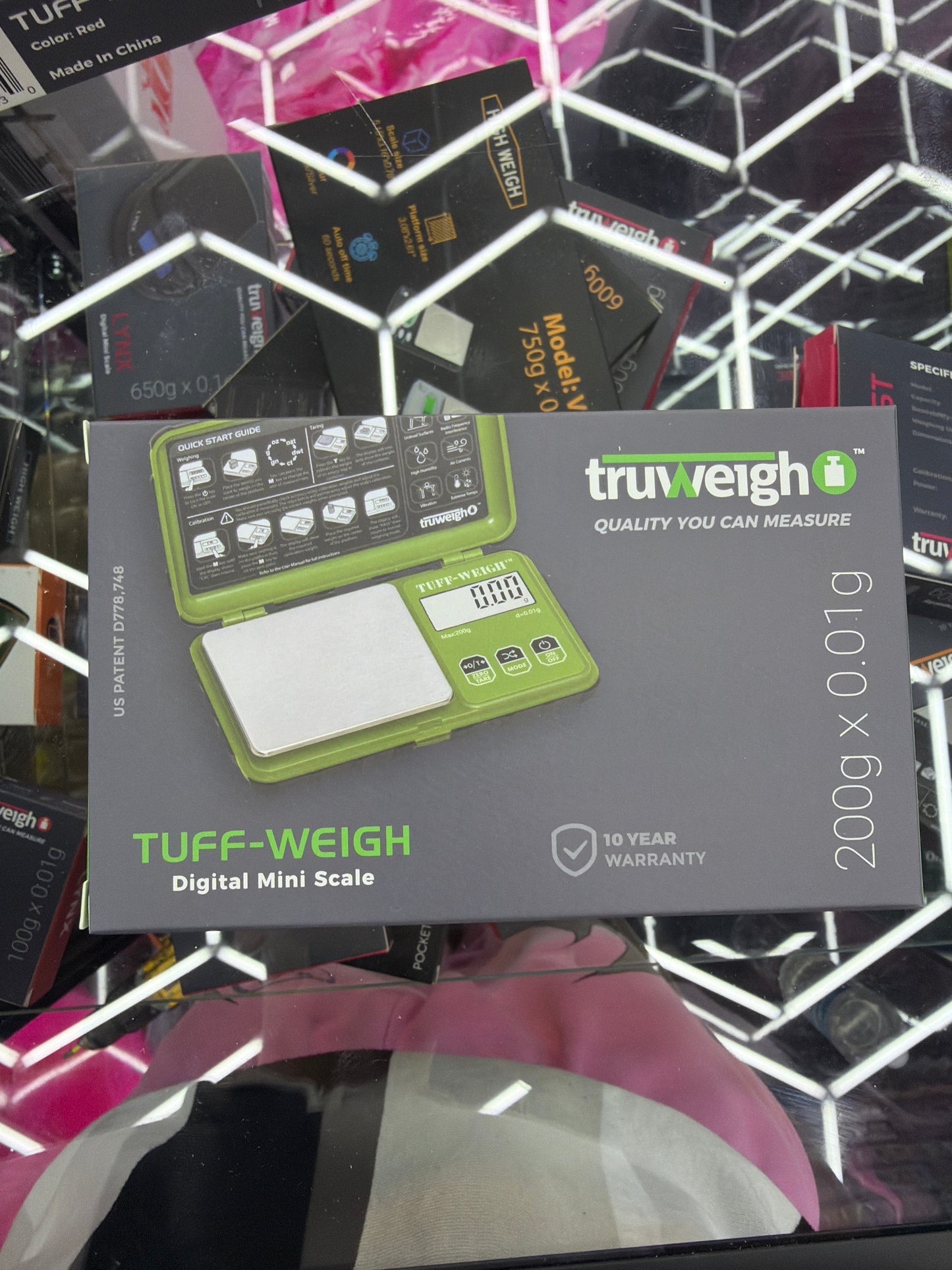 TrueWeigh - Smoking ACC - Scale - Tuff-Weigh Mini- 200 X 0.01 Green