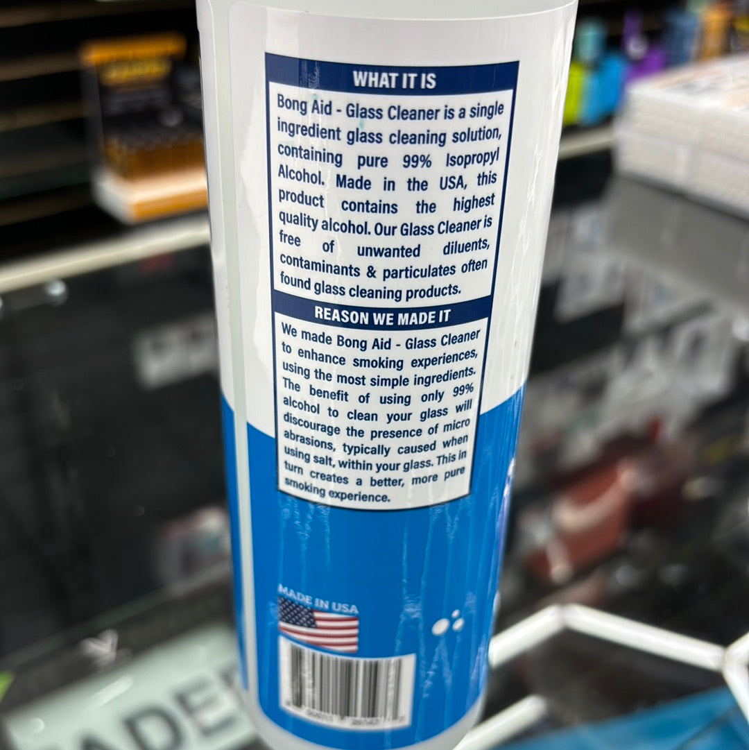 Bong aid glass cleaner