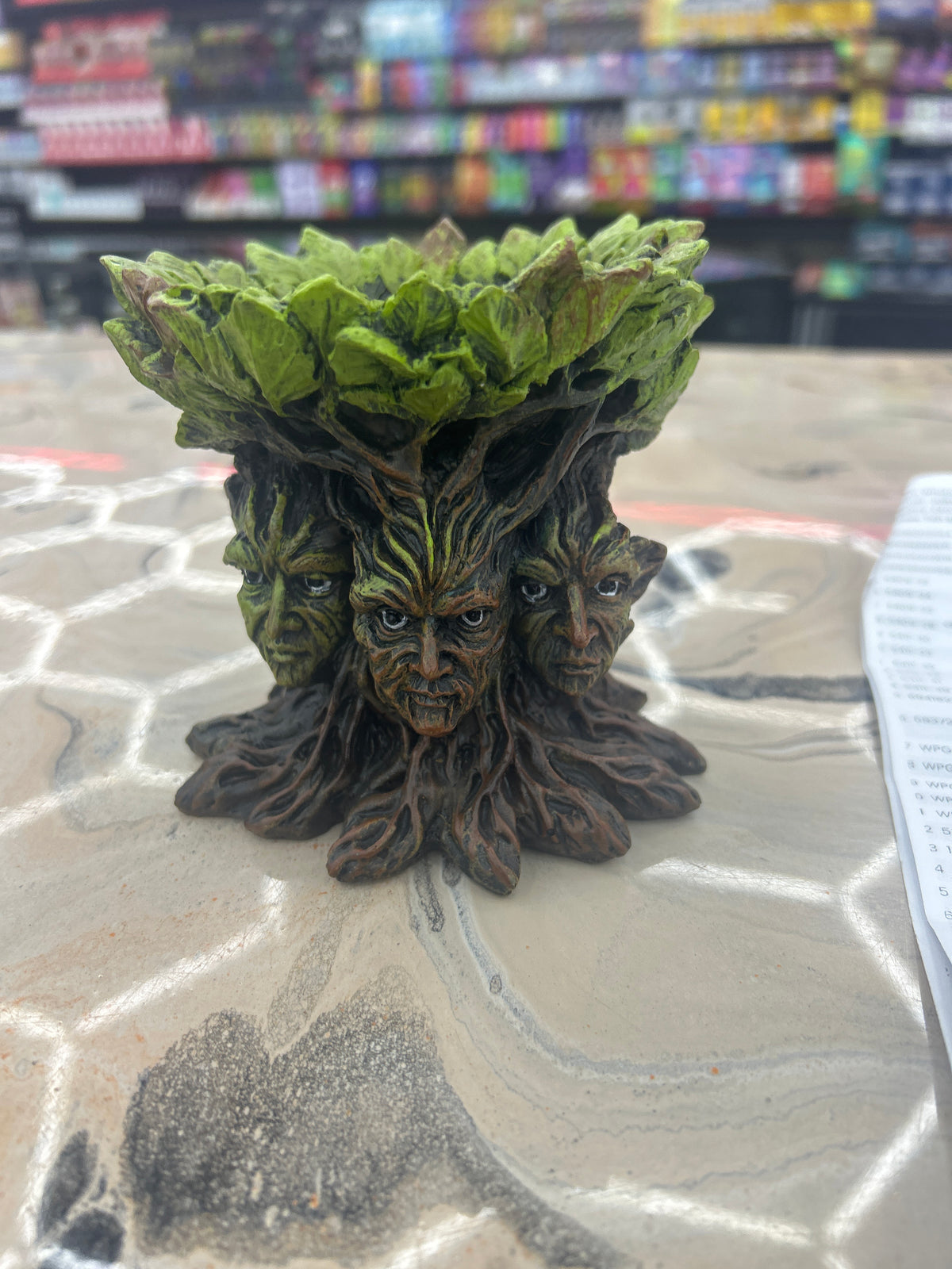 Fujima ash trey polystone tree man 3 faces w/snuffer