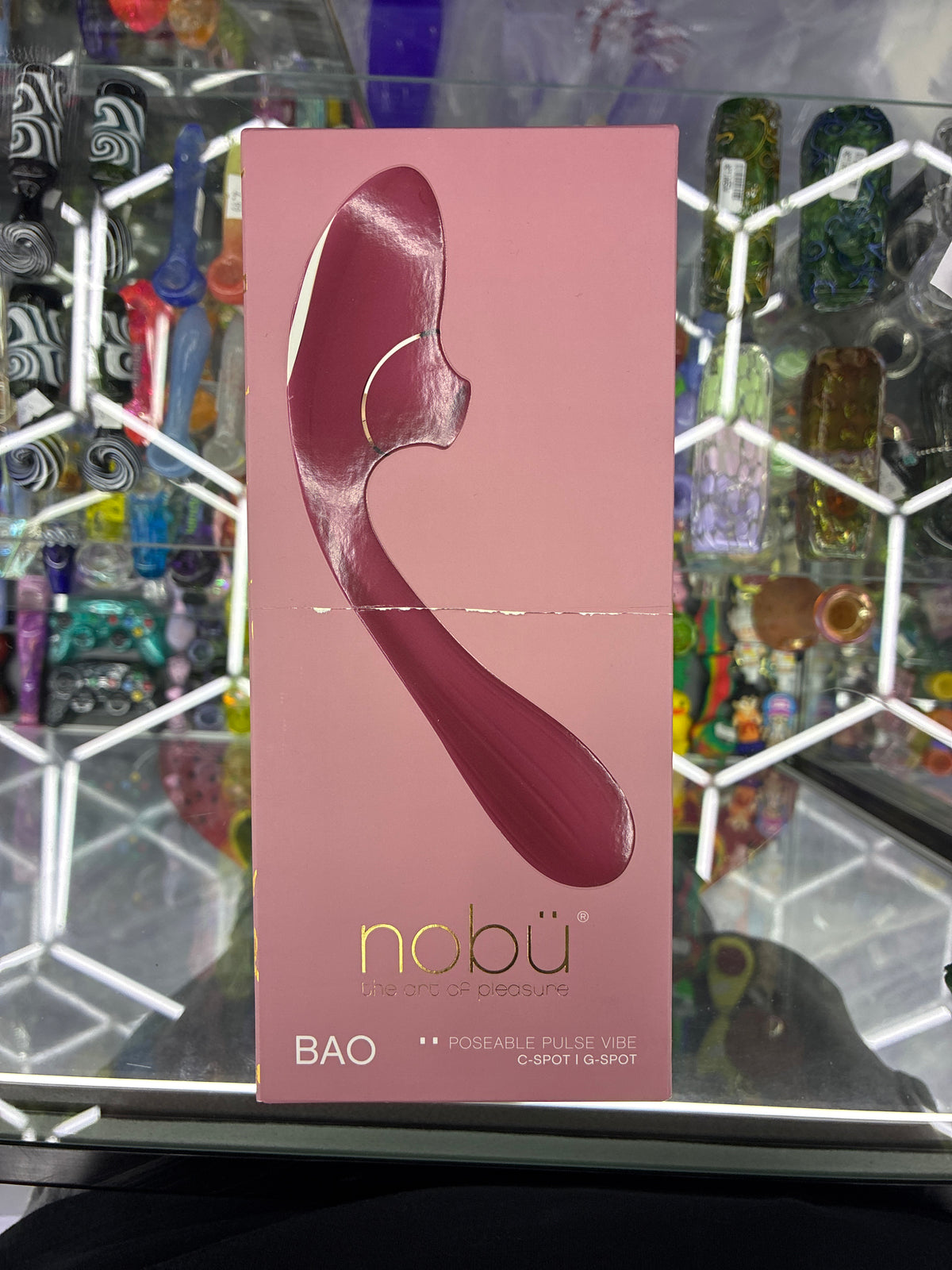 Nobü adult novelty vibrator Bao thrusting dual vibe pulse suction simulator red