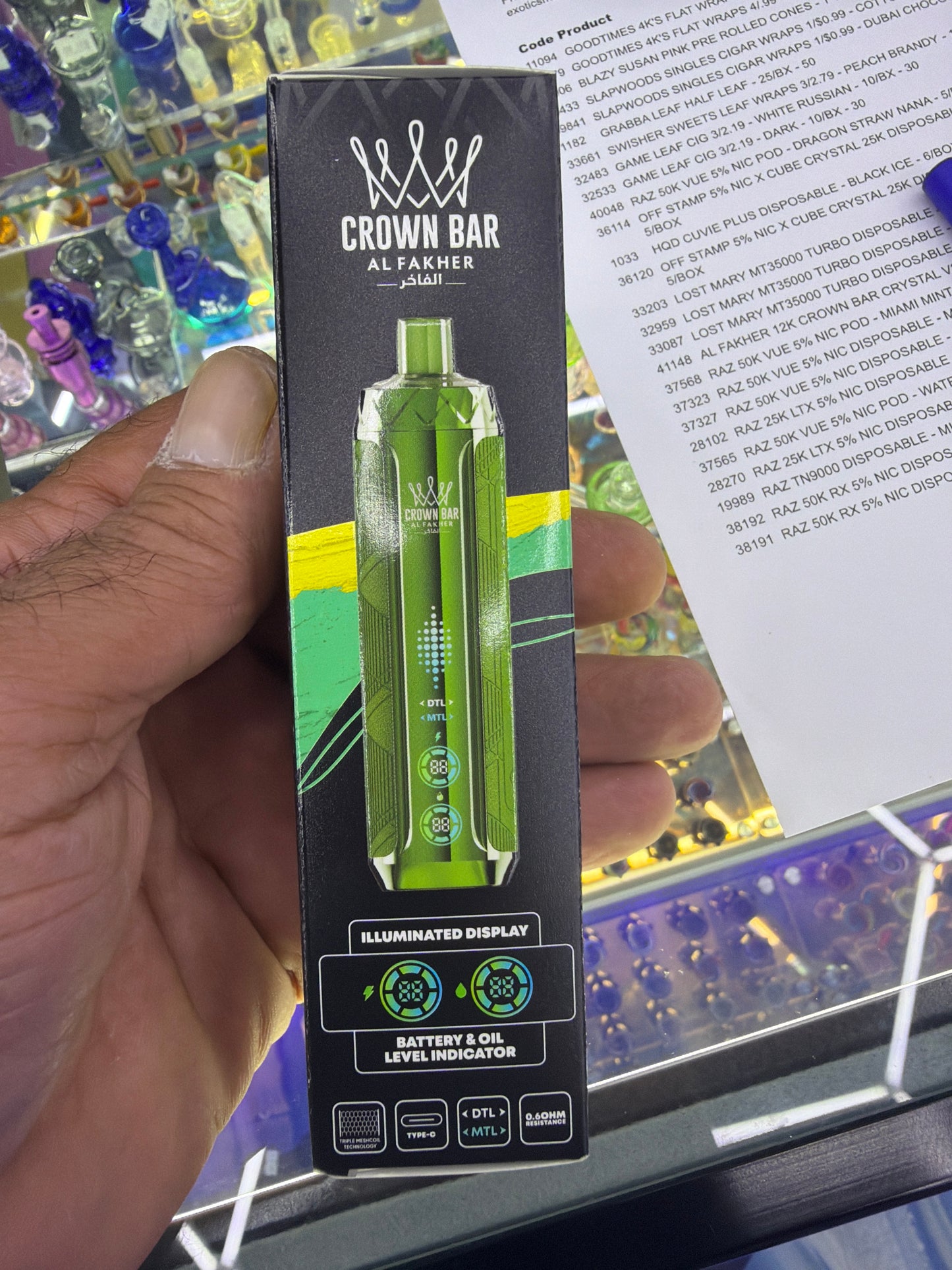 Crown bar Al fakher spearmint 12 K