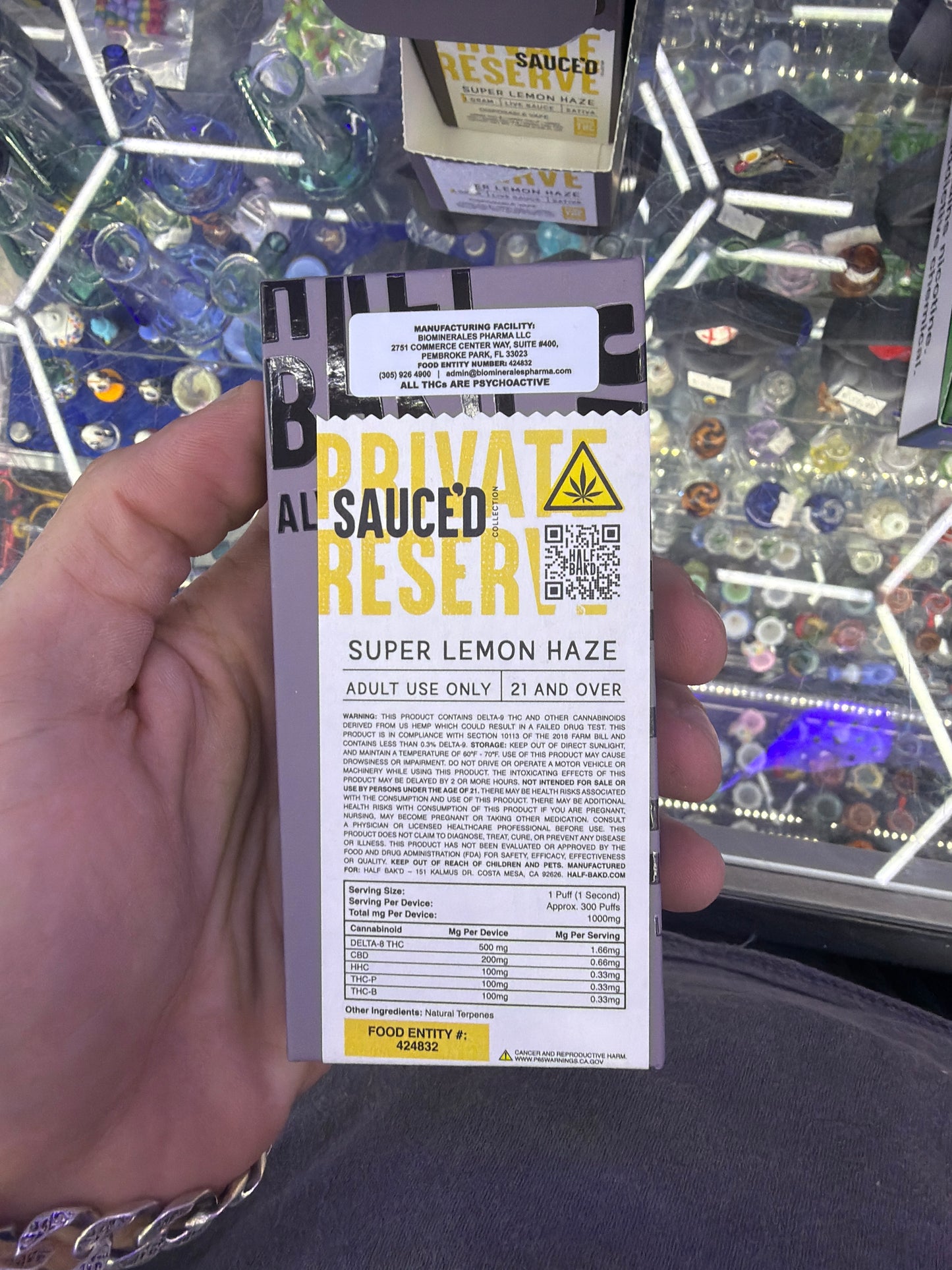 Half Bak’D Private reserve sauced thcp disposa vape 1g super lemon haze sativa