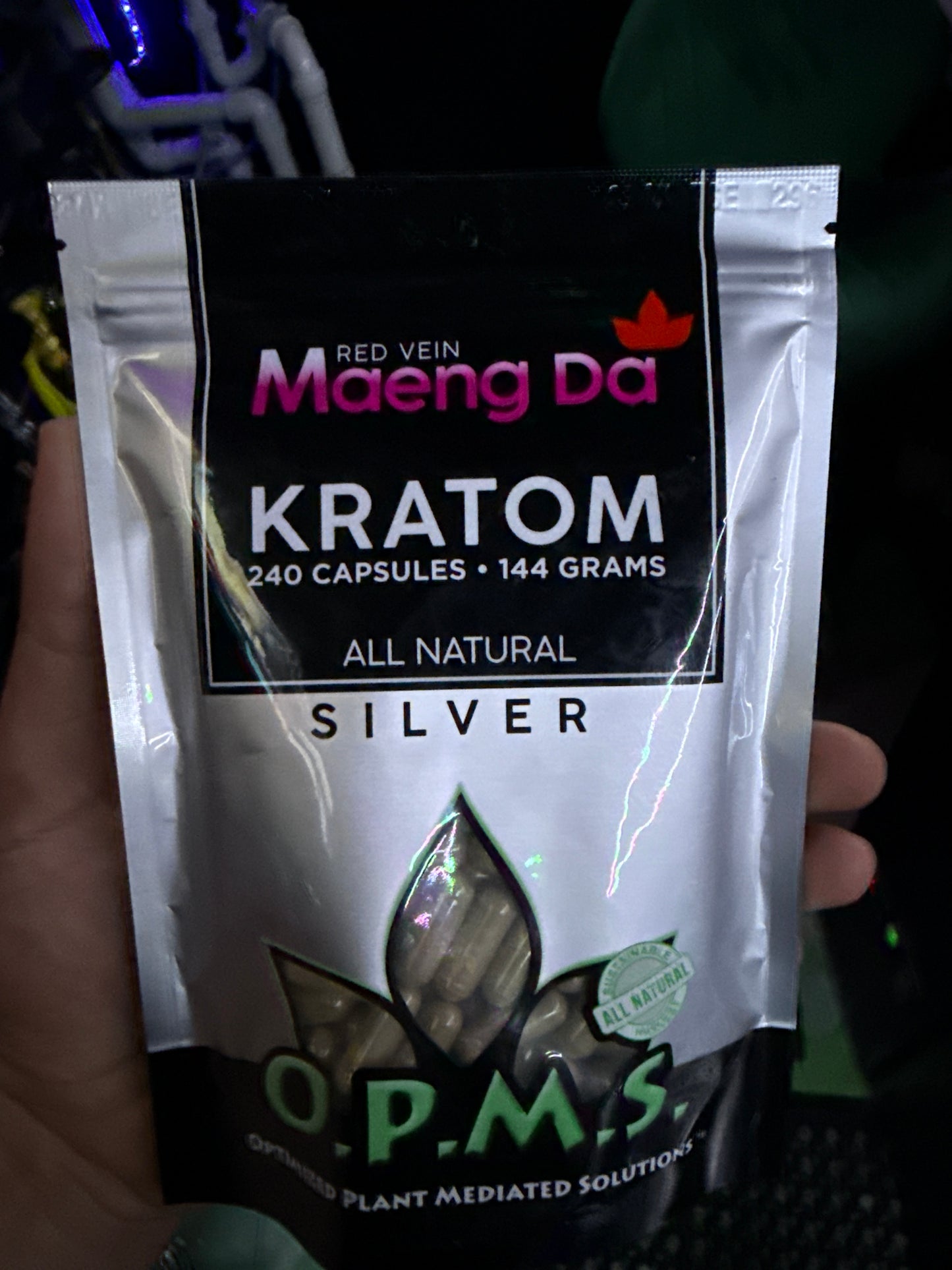 Opms red vein maeng da kratom 240 capsules