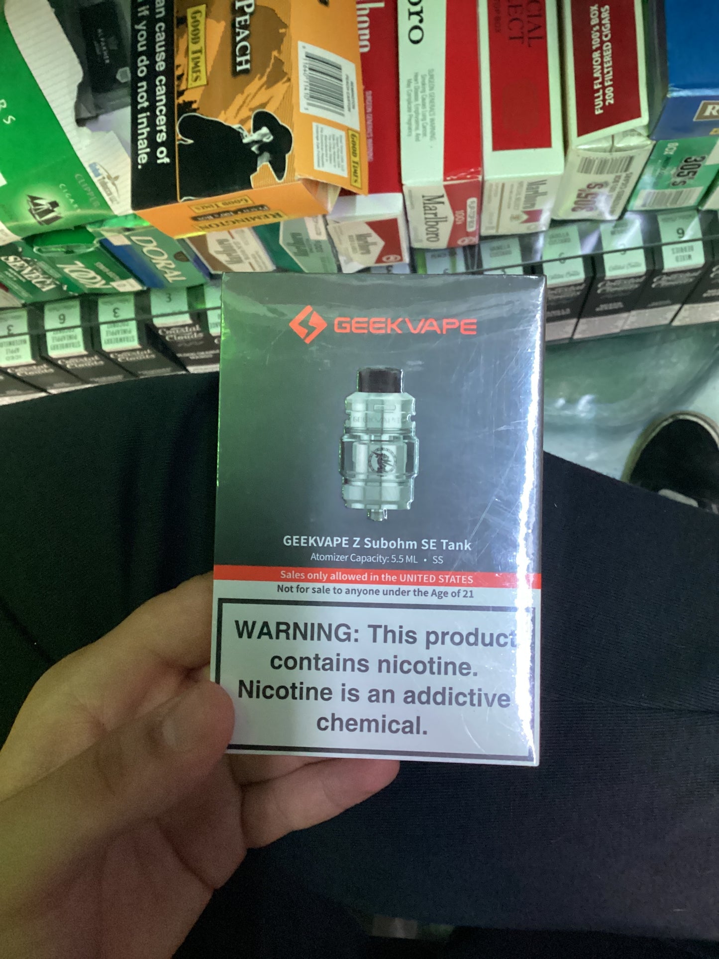 Geek Vape Z subohn se tank sterling silver 5.5ml