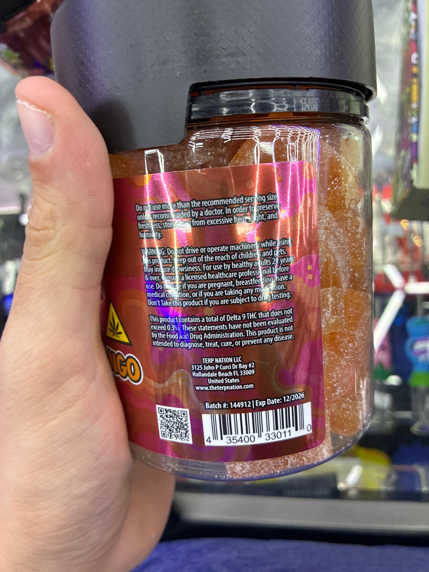 Smack’d gummies exotic blend passion fruit mango50,000mg 50ct