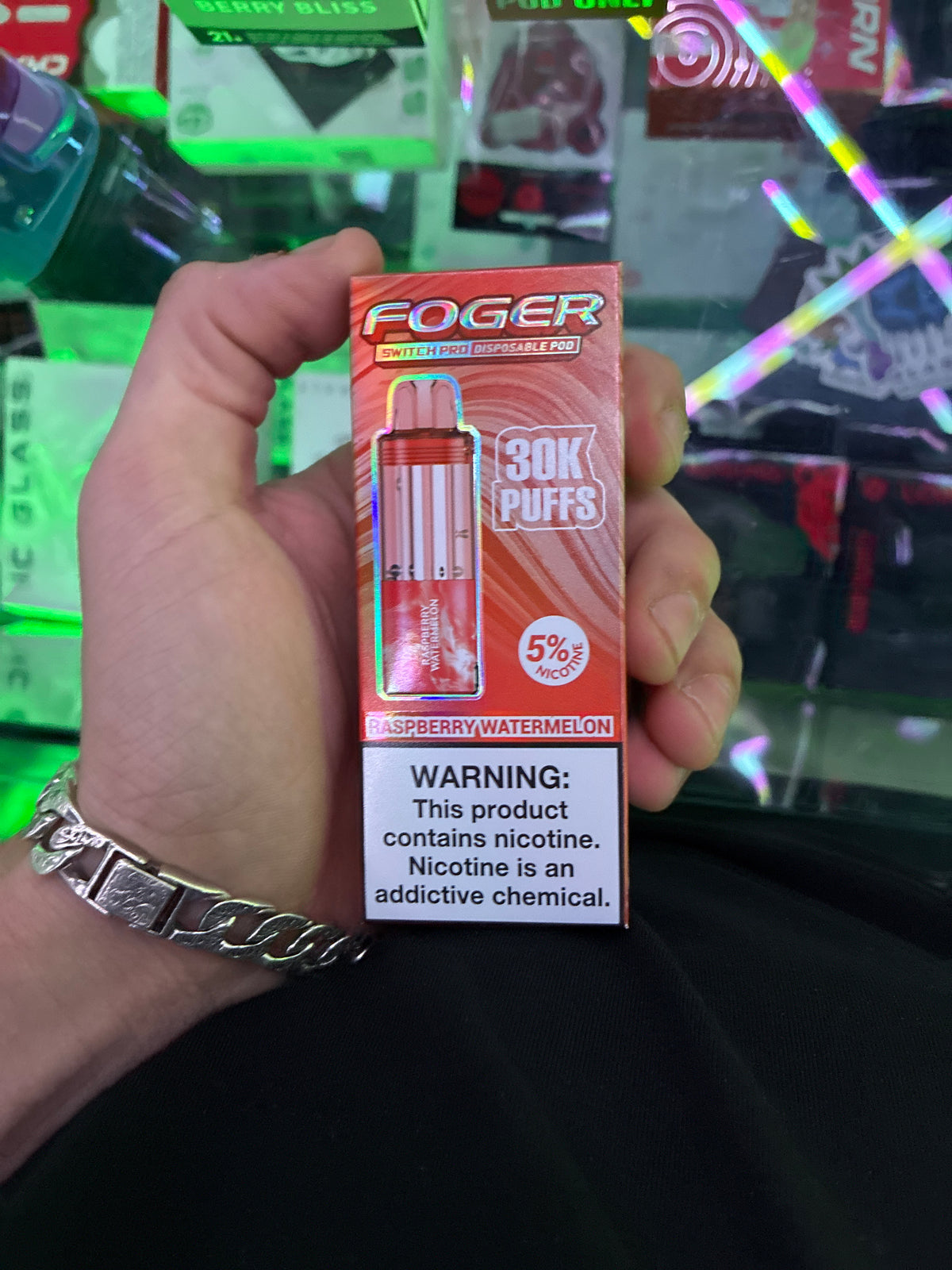 Fogger switch pro disposable pod 30k puffs Raspberry watermelon