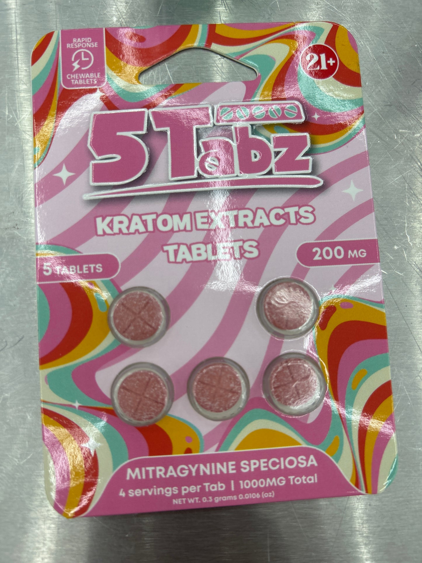 5tabz Kratom extract tablets 200mg per 1000mg total