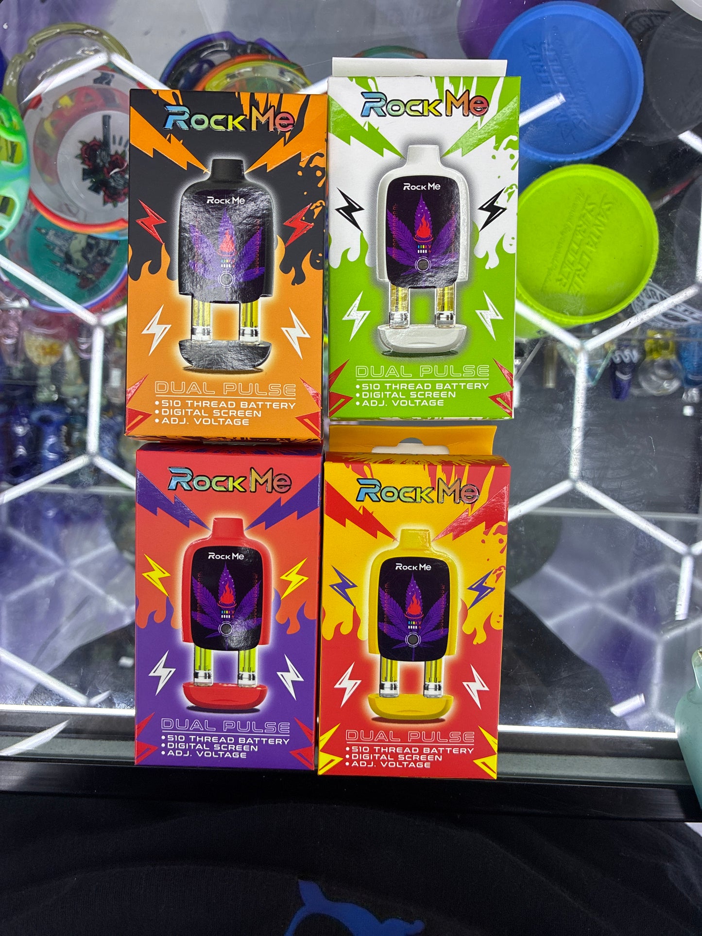 Rock me dual 510 thread battery yellow