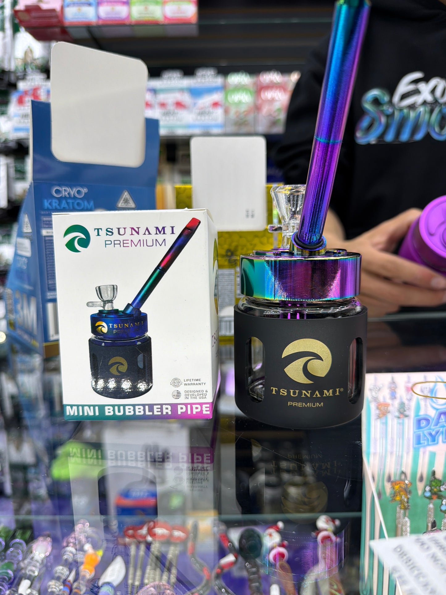 Tsunami Premium Mini Bubbler Pipe rainbow