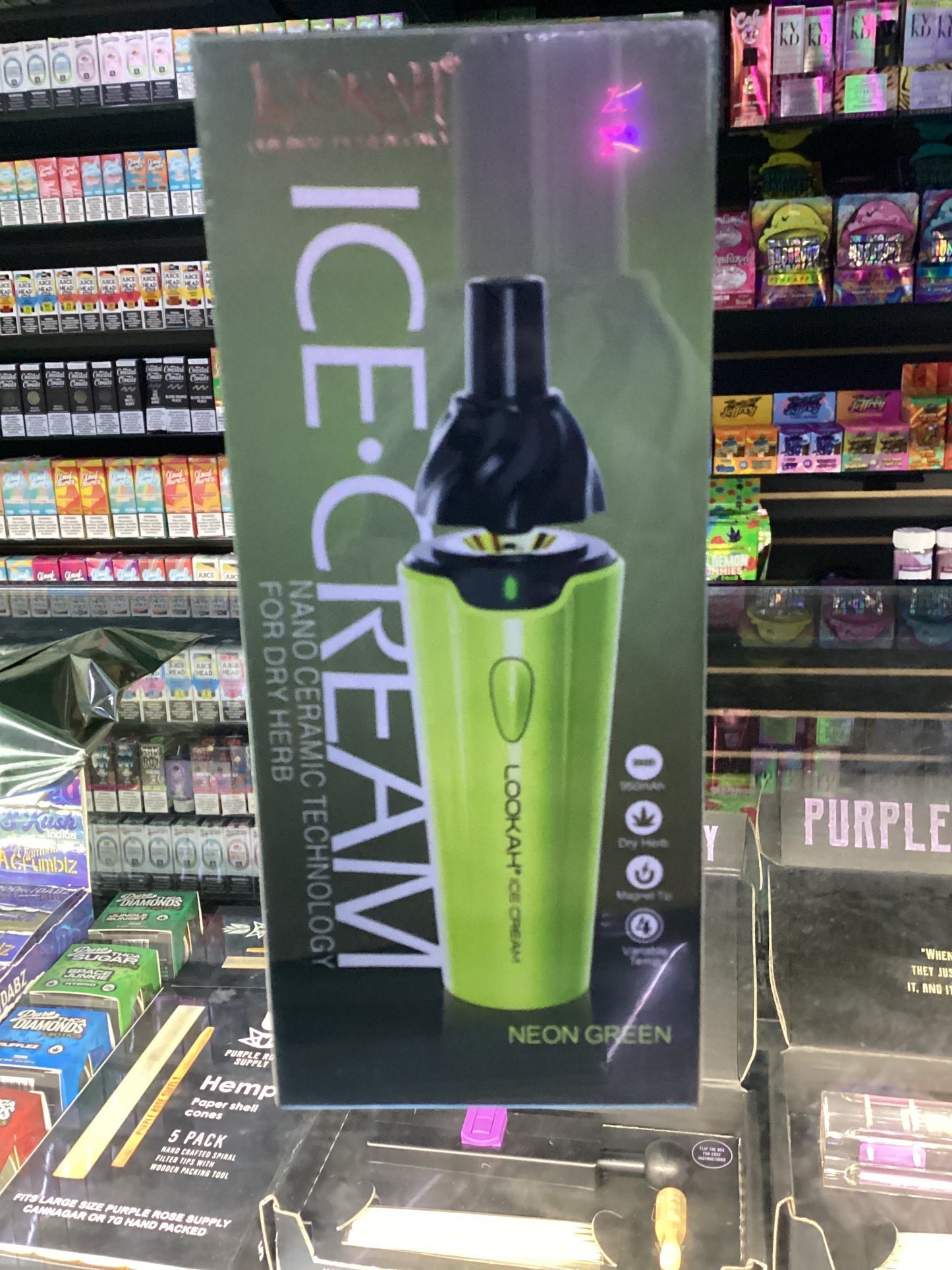 Lookah ice cream, dry herb neon green