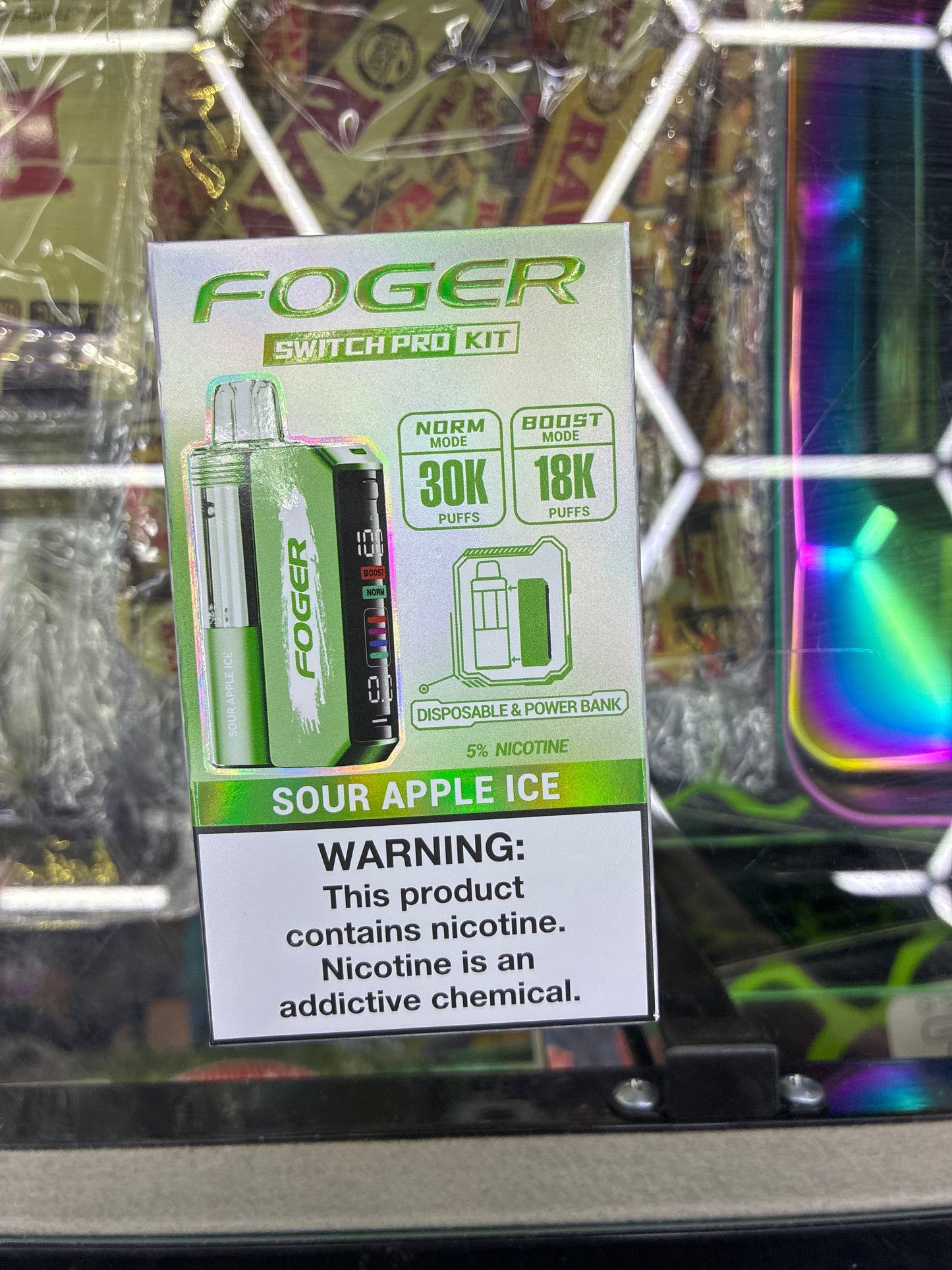 Fogger switch pro disposable kit 30k puffs sour apple ice