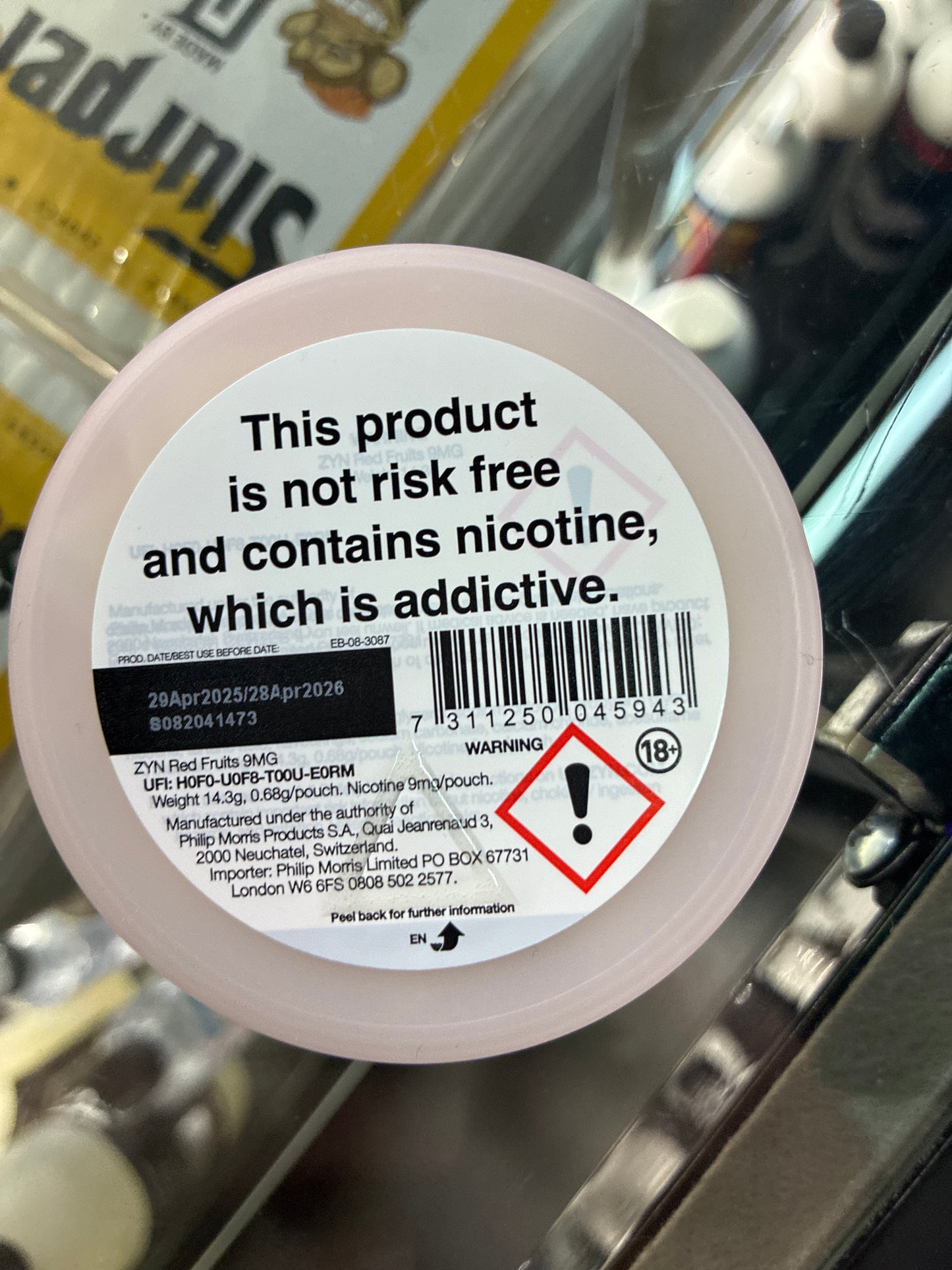 Zyn red fruits - regular 9mg