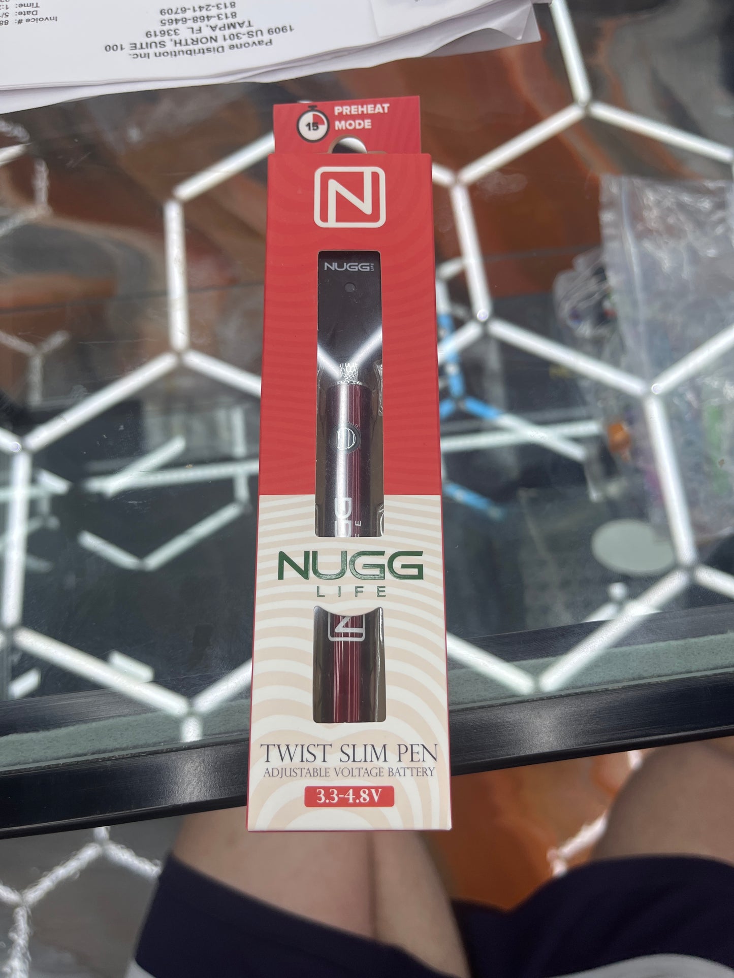Nugg life twist slim pen red