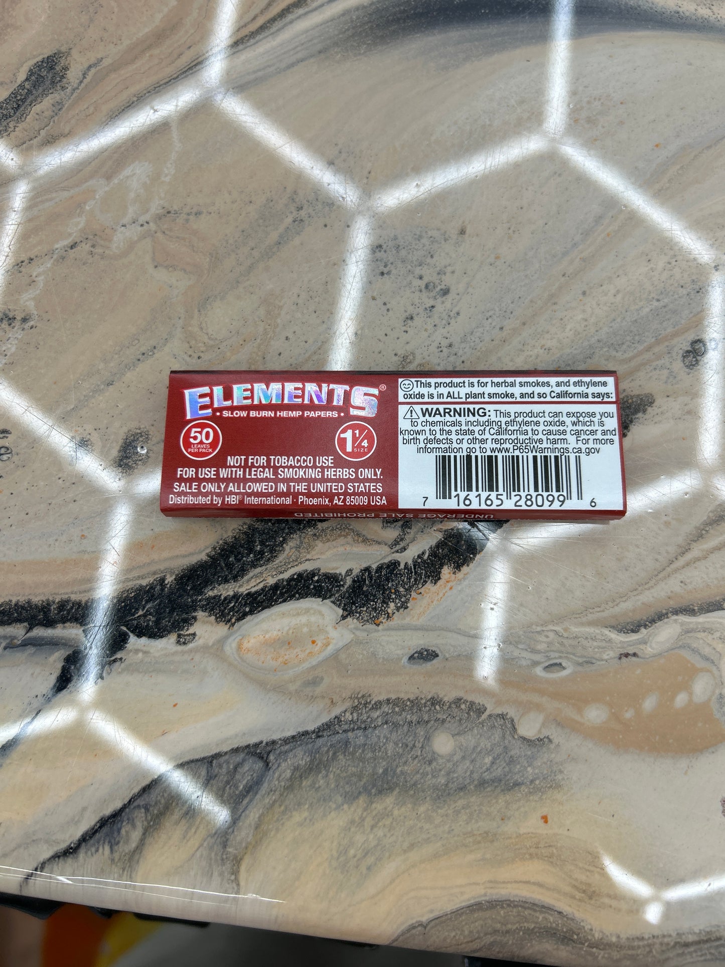 Elements red ultra thin rice papers 1 1/4