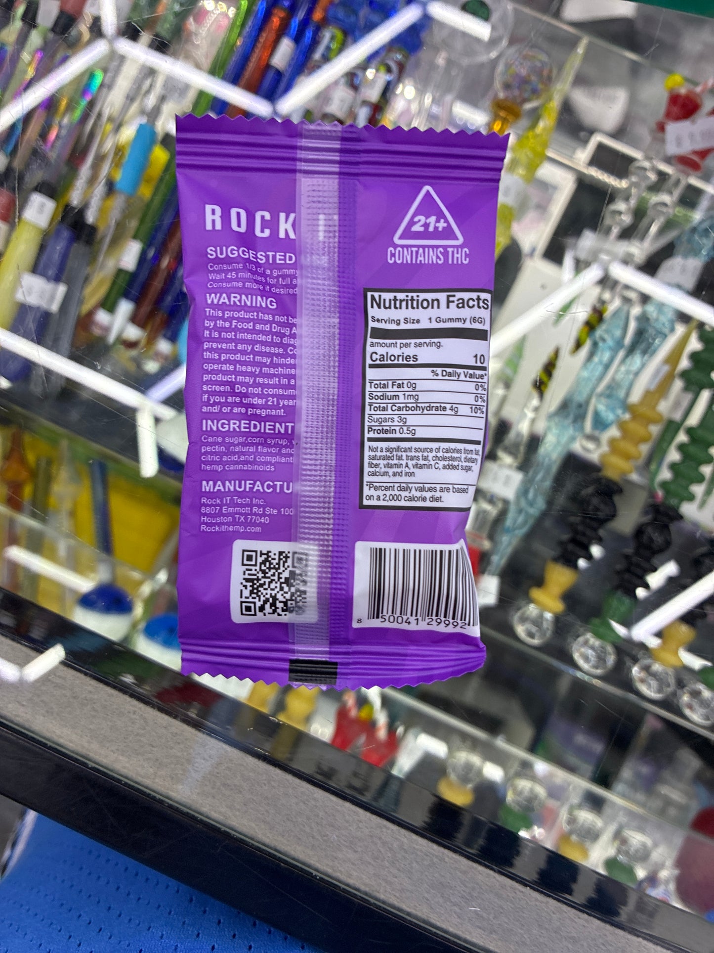 Rock it 2000mg gummy grape indica