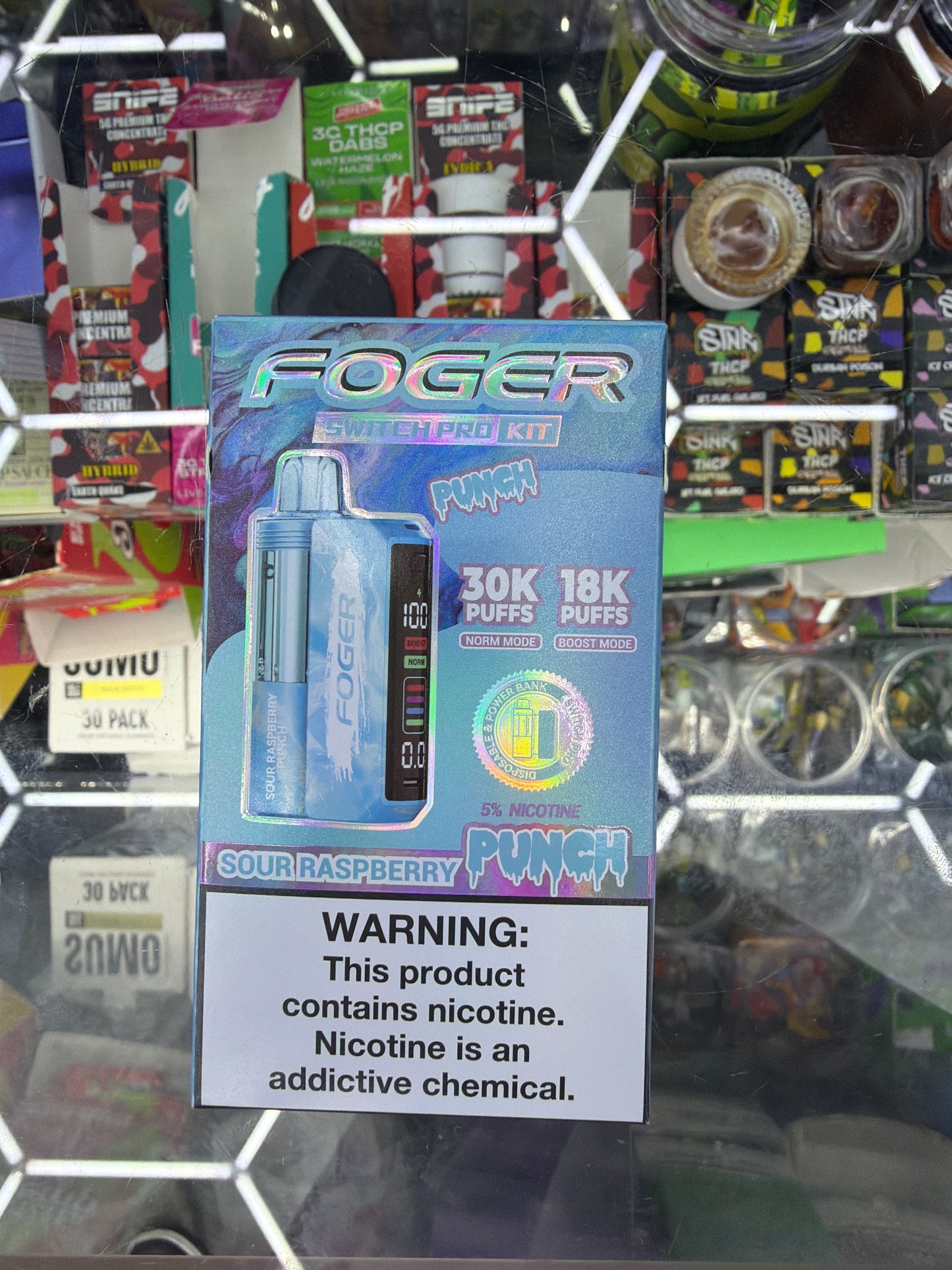 Fogger switch pod kit sour raspberry punch 30k