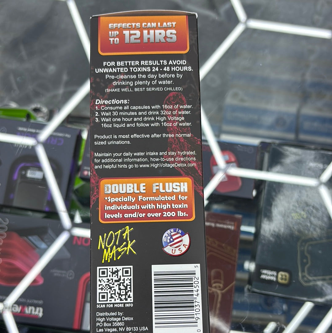 High voltage detox, double flush pomegranate flavor 16oz