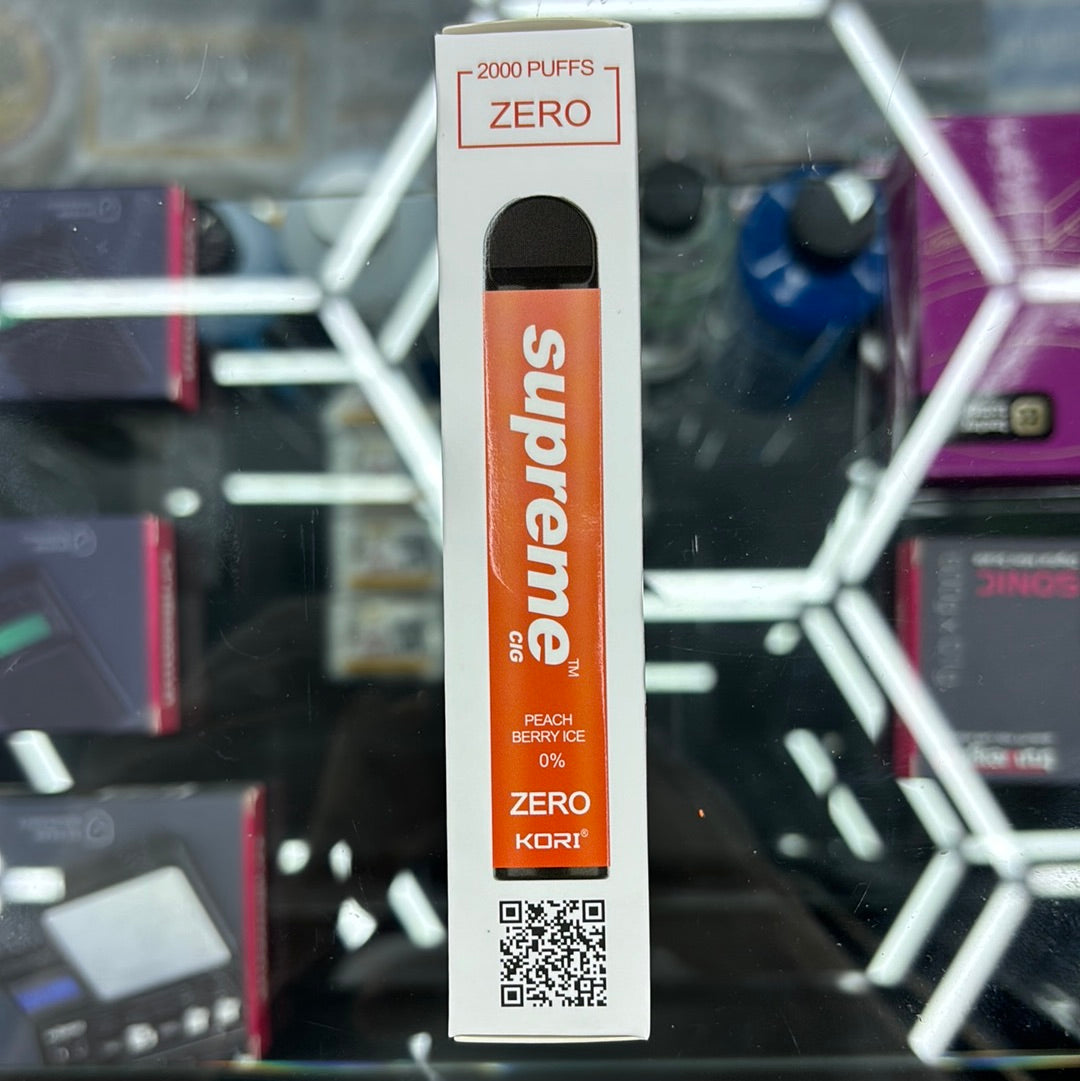 Supreme peach berry ice 2000 puffs zero nicotine