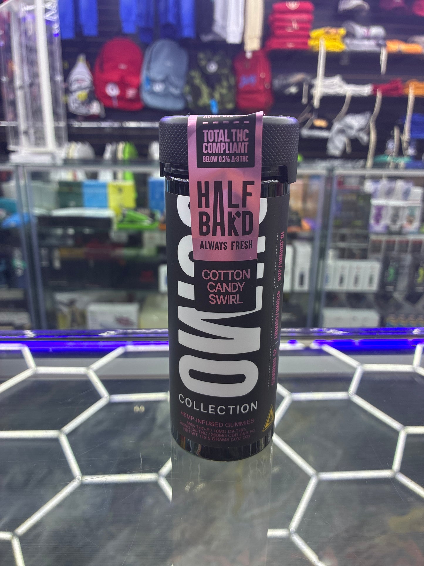 Half baked sumo 10000mg gummies 25ct jar cotton candy swirl