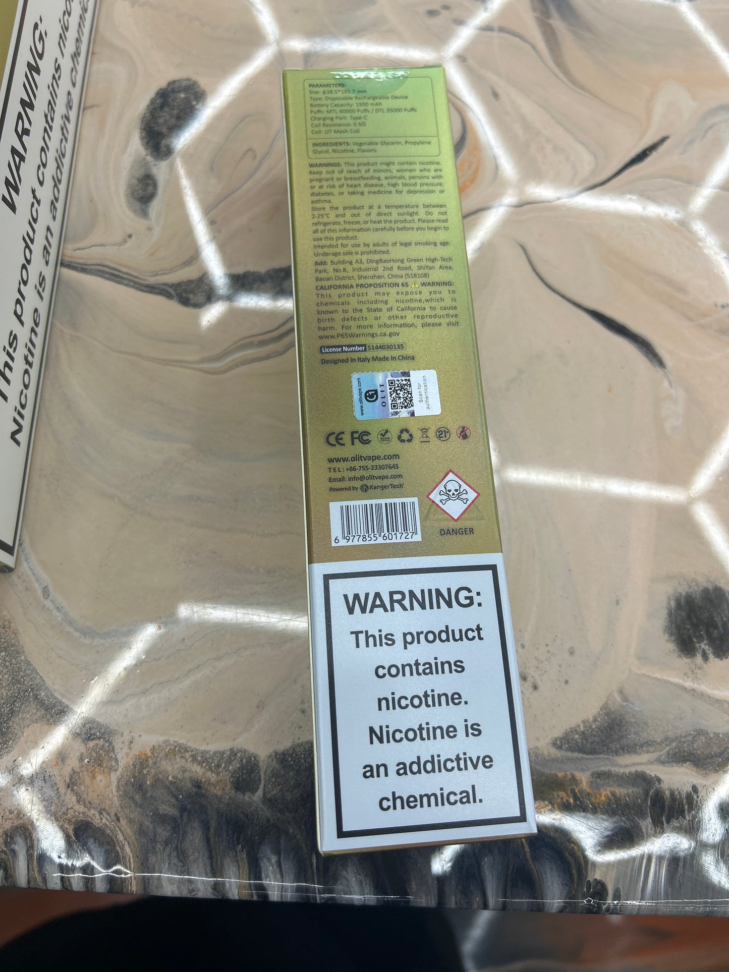 Olit hookah lit pro 60000k puffs two apple