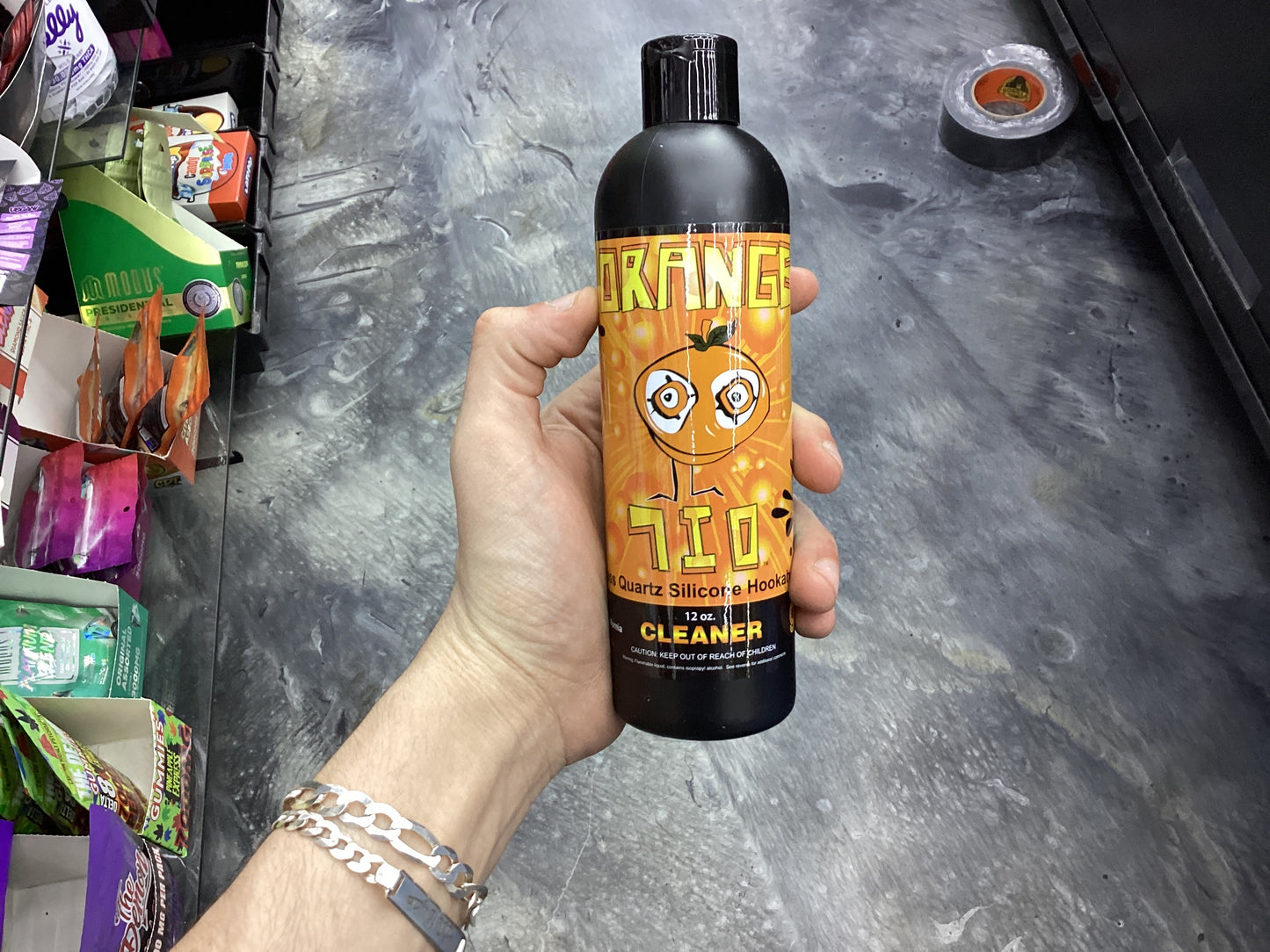 Orange 710 quartz silicone hookah cleaner 12oz