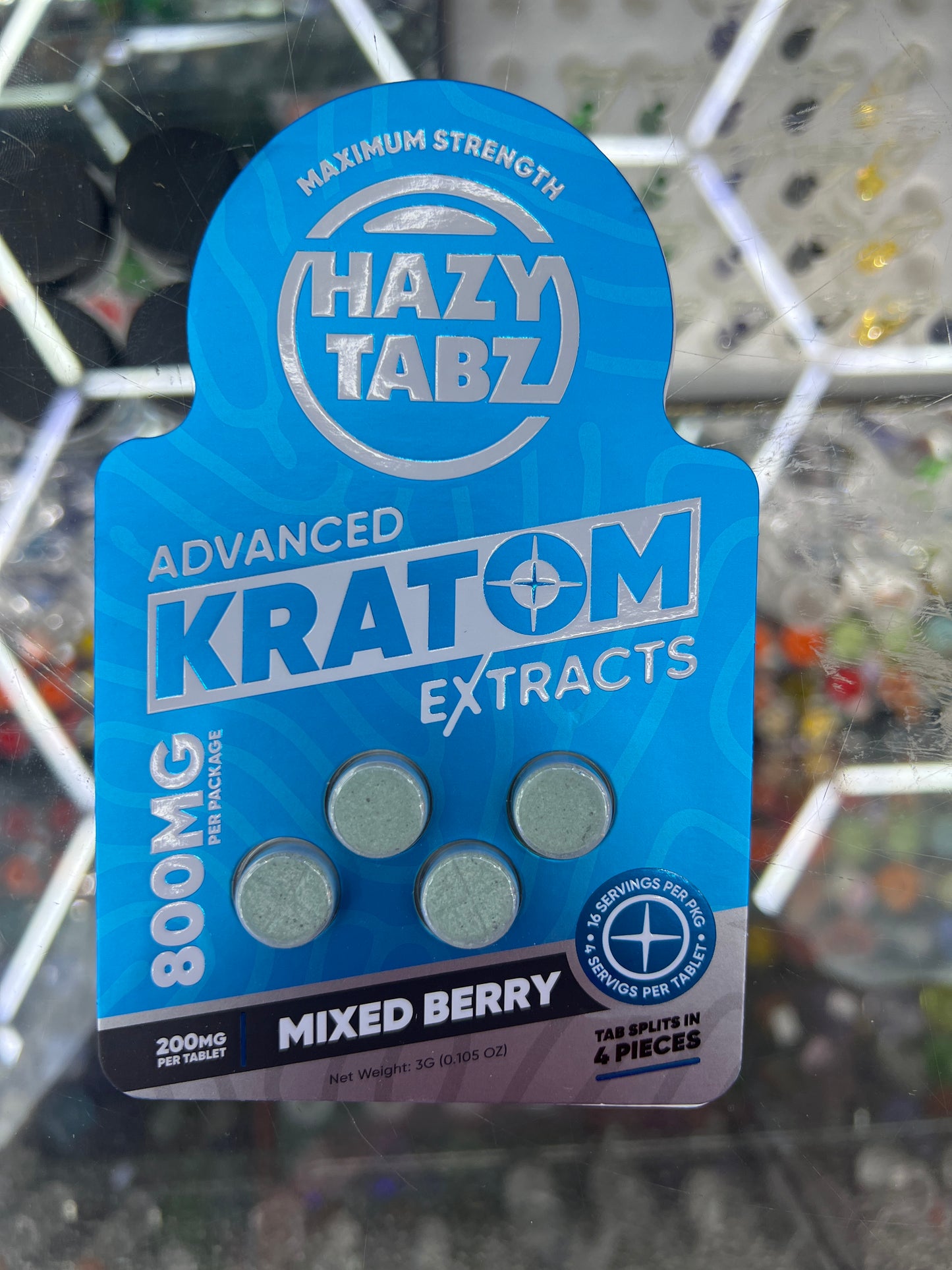 Hazy Tabz advanced kratom extracts 800mg 4ct mixed berry