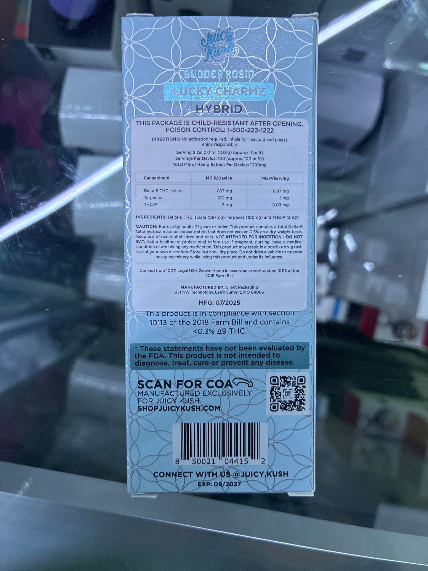 Juicy kush budder rosin 1g vape lucky charms hybrid