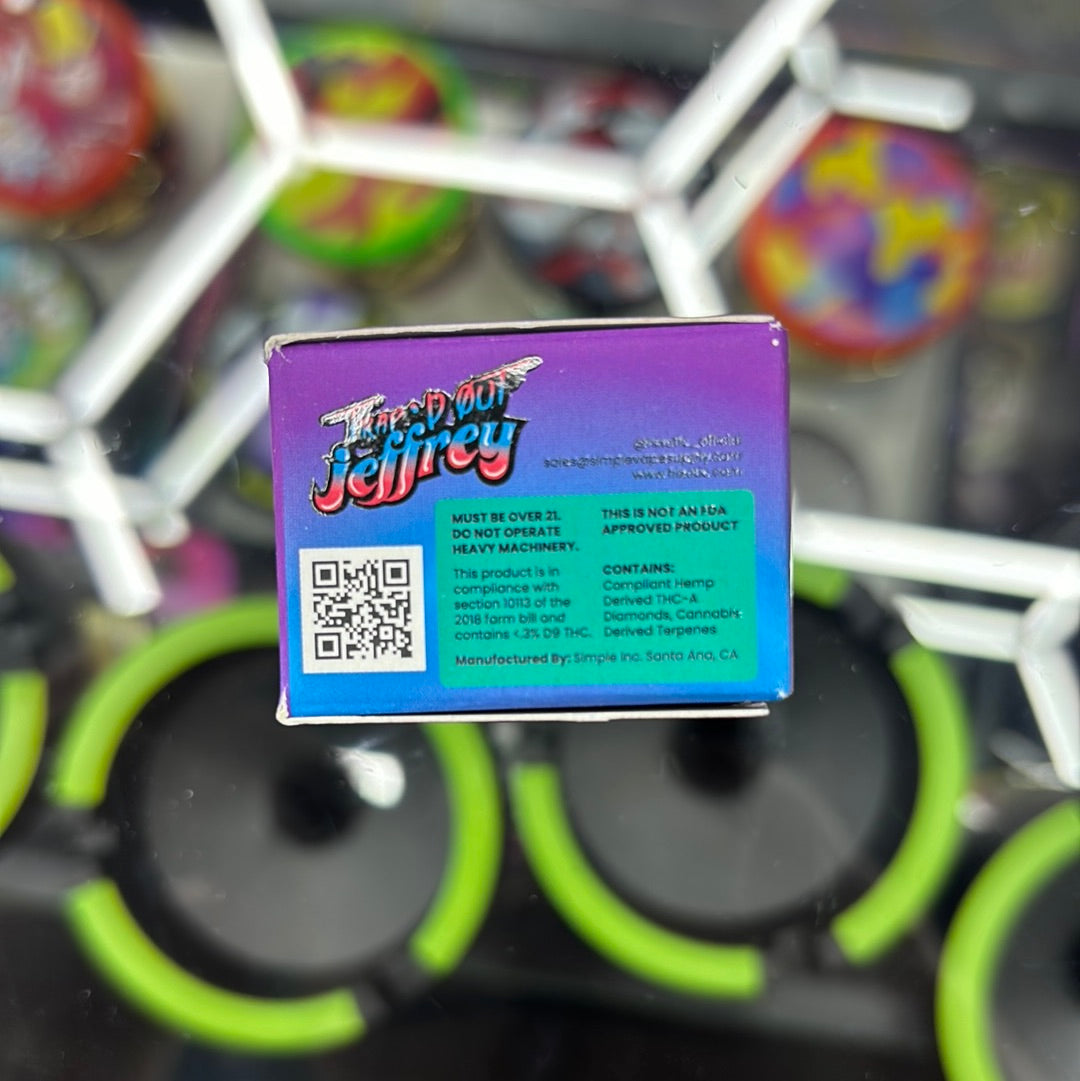 Trap’d out Jeffery spacecake THCA diamonds 2.2 G dabs hybrid