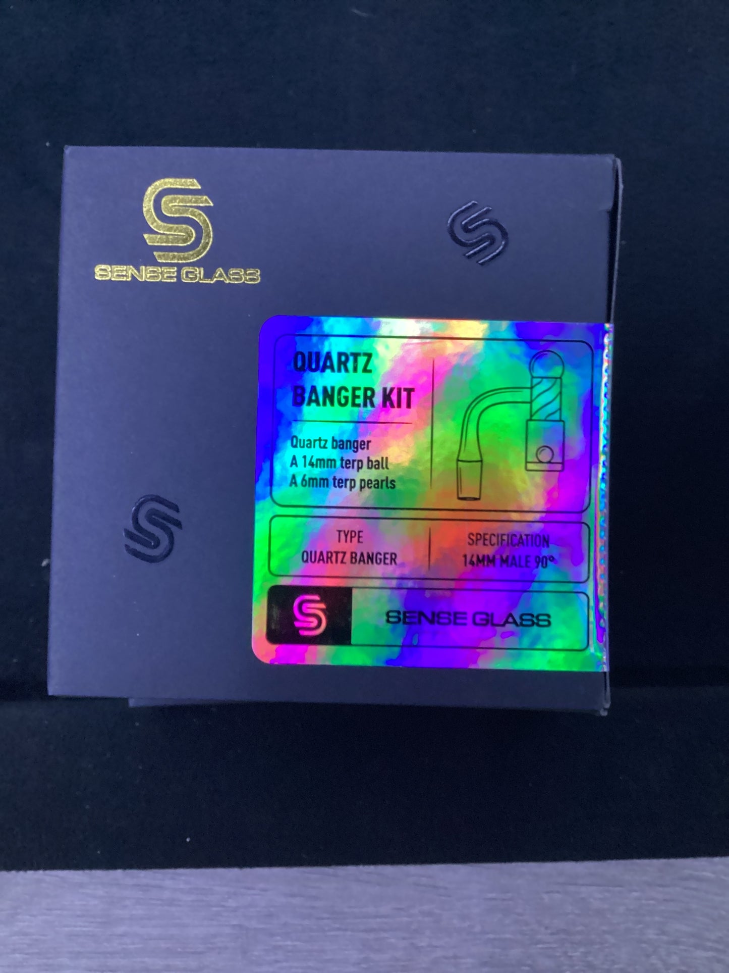 Sense glass quartz banger kit (banger, 14mm terp ball, a 6mm terp pearl)