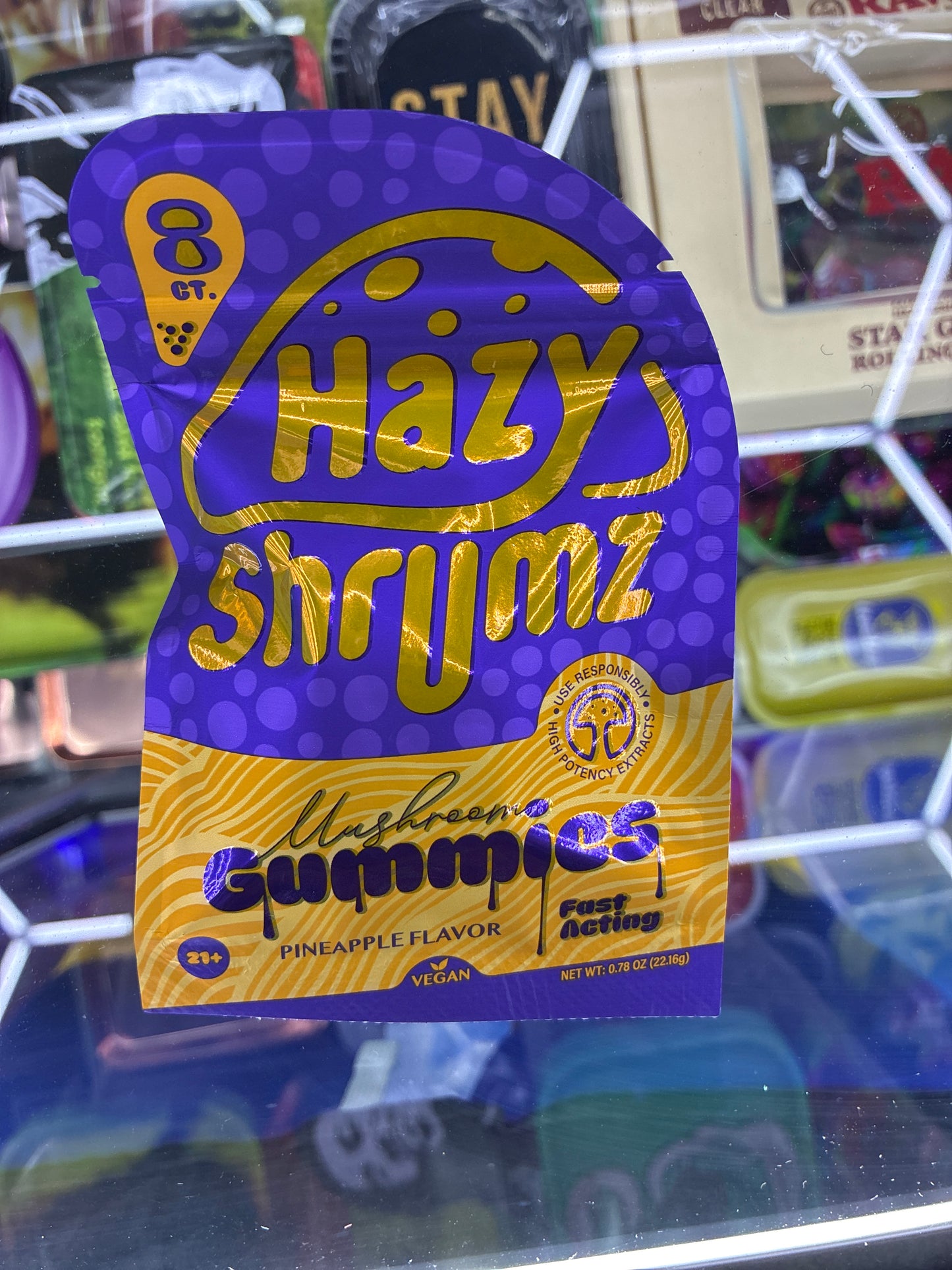 Hazy shrumz gummies pineapple flavor 8ct